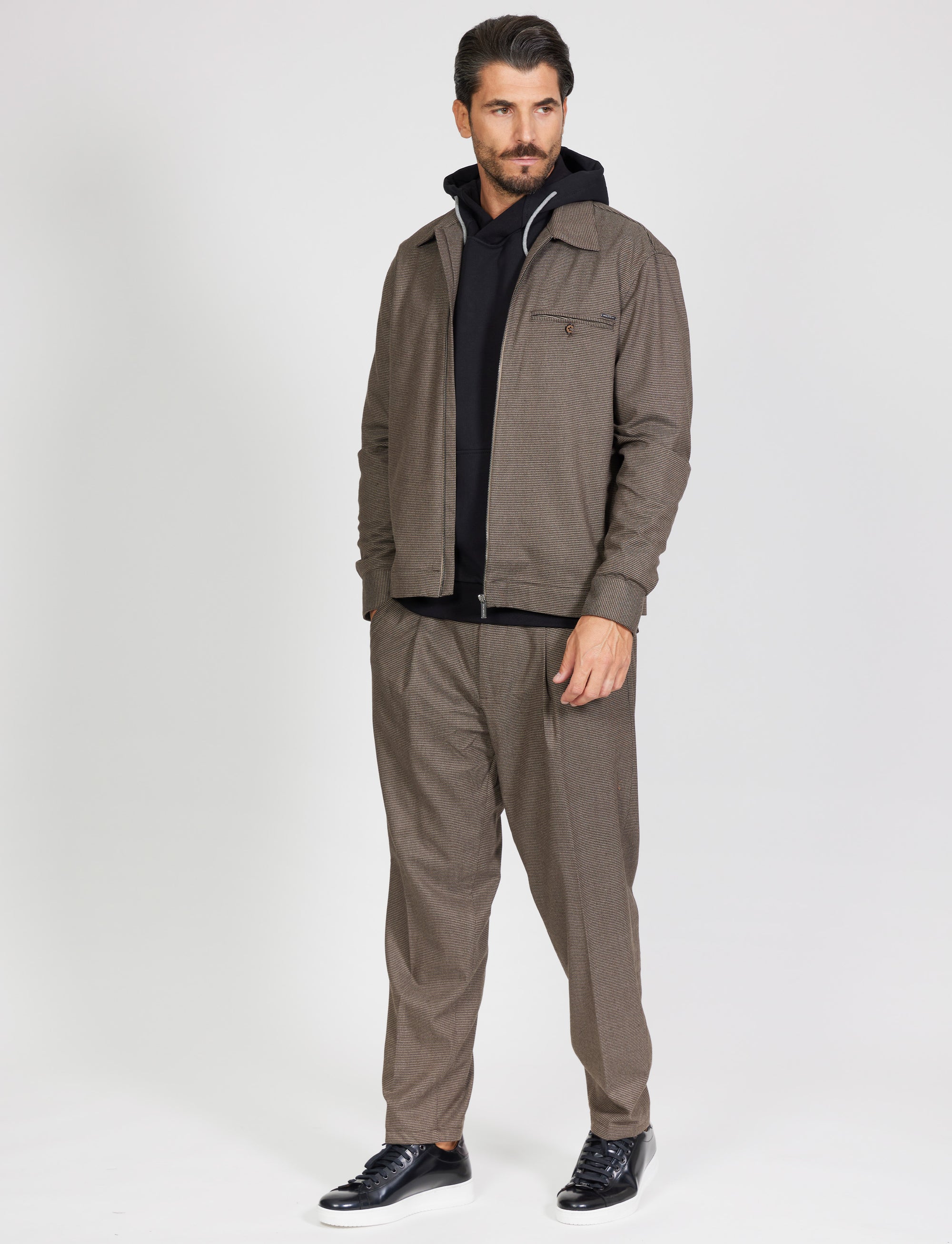 Over Shirt con Zip pied e poul