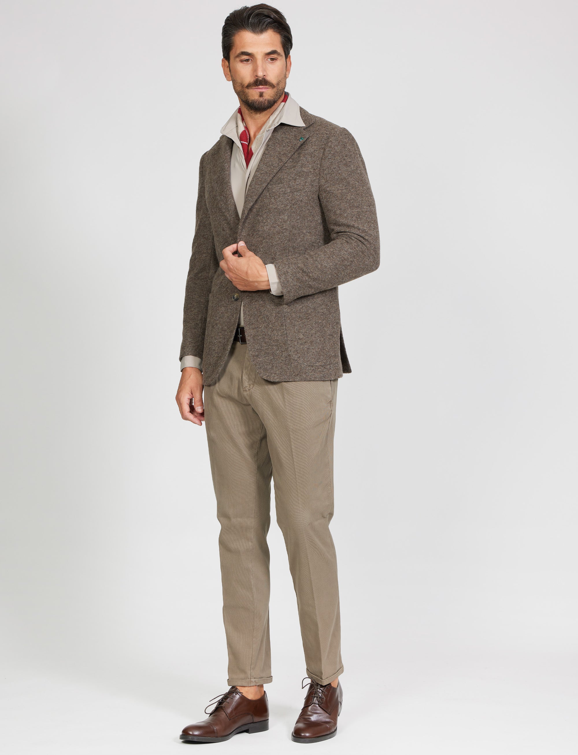 Giacca in lana morbida monopetto