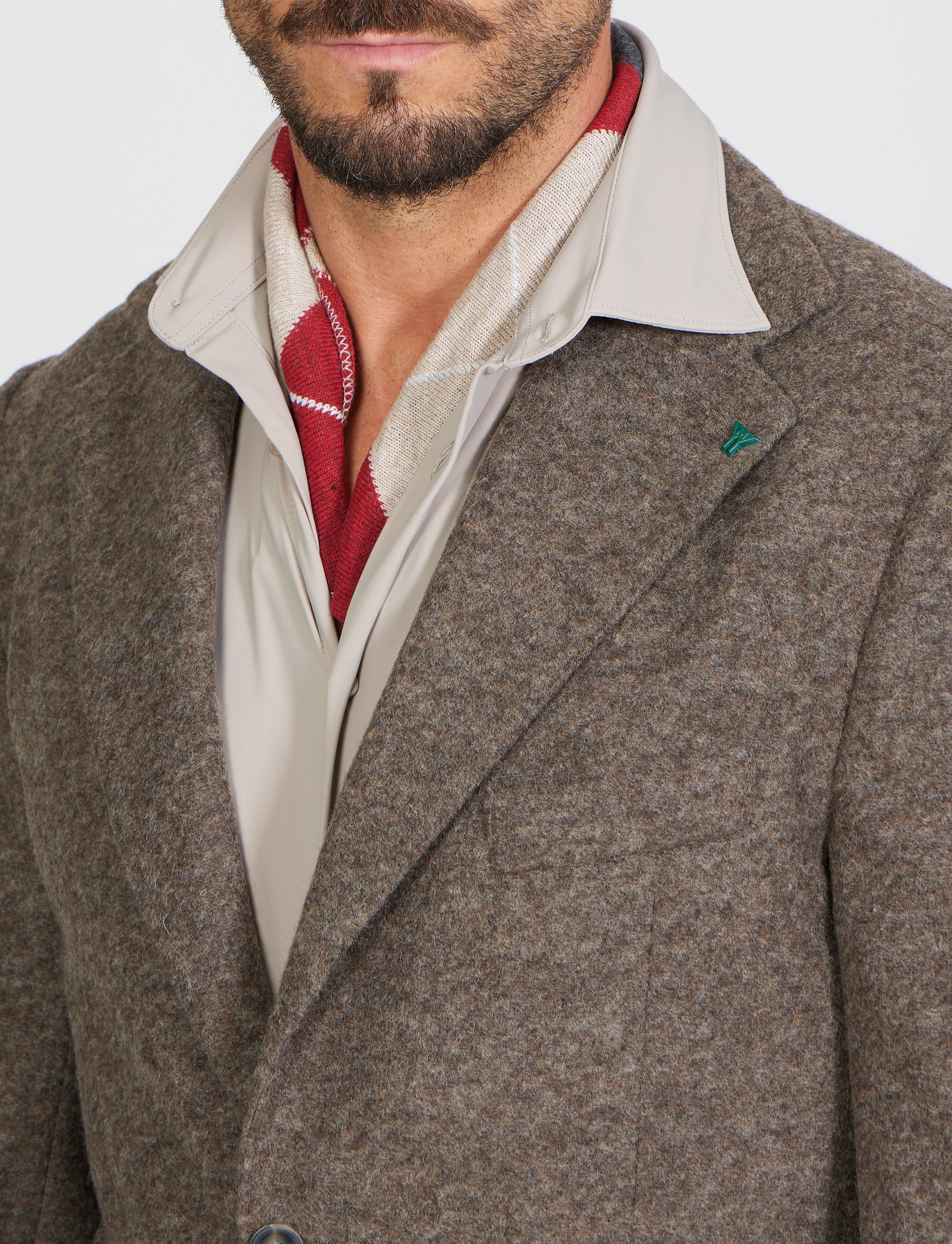 Giacca in lana morbida monopetto