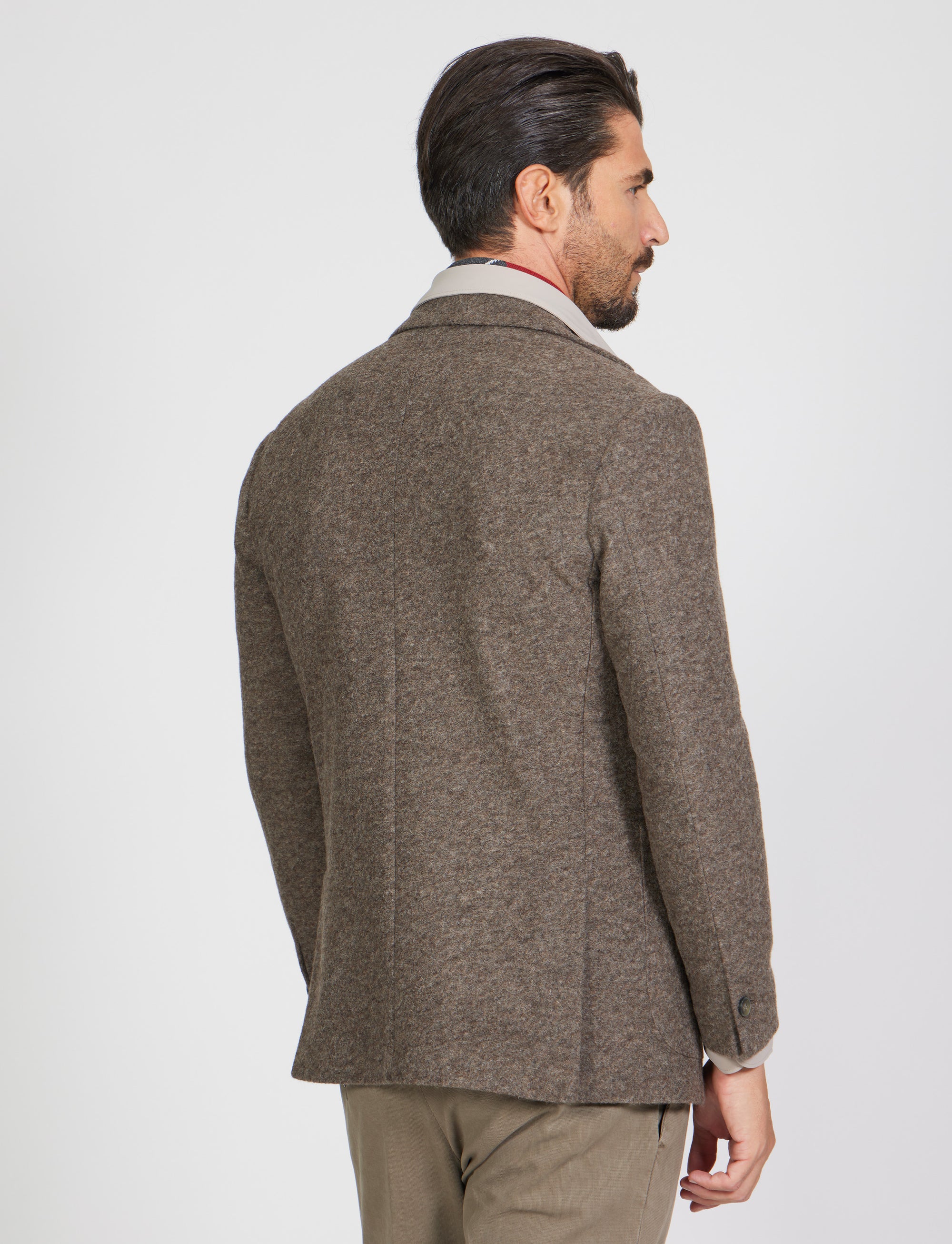 Giacca in lana morbida monopetto