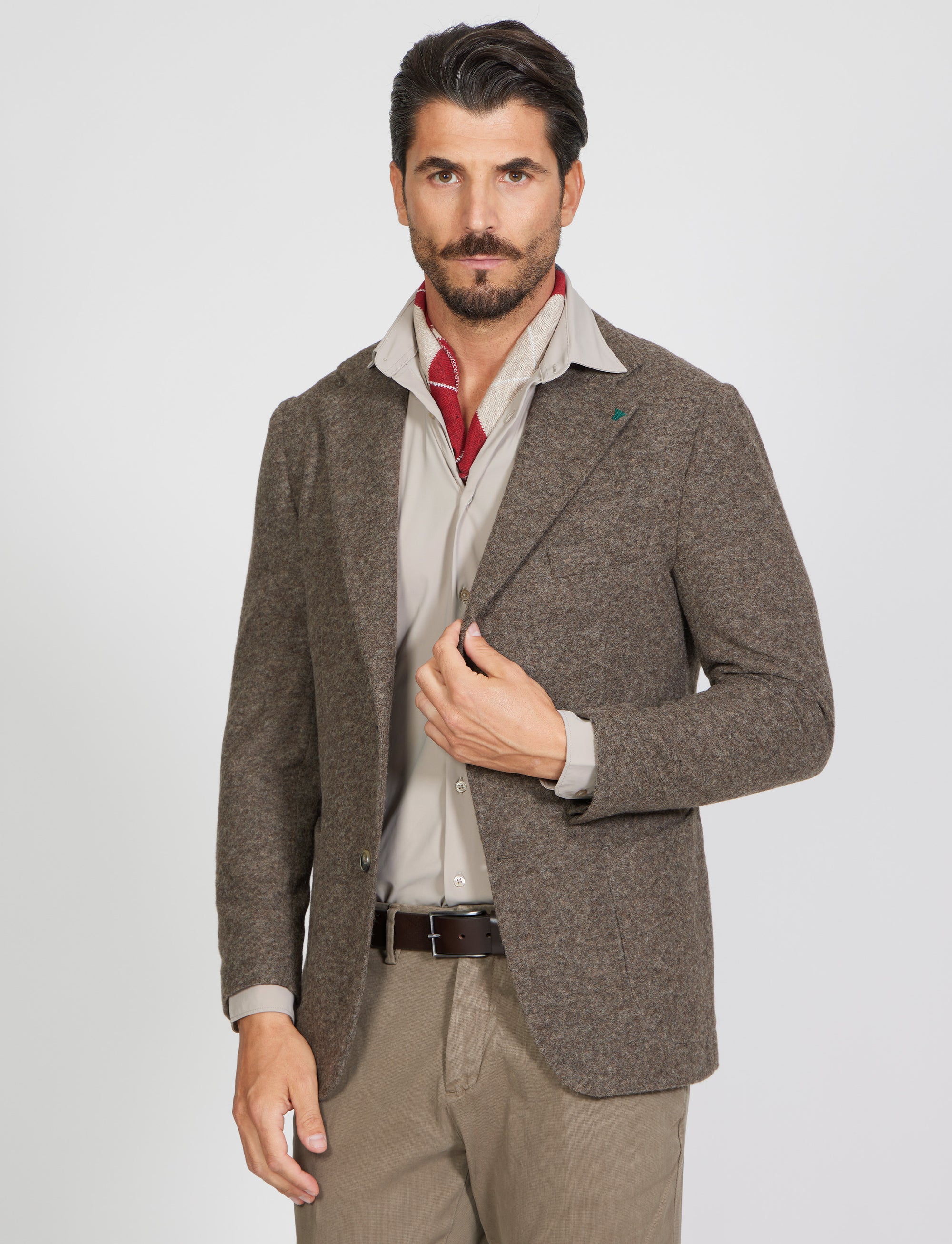 Giacca in lana morbida monopetto