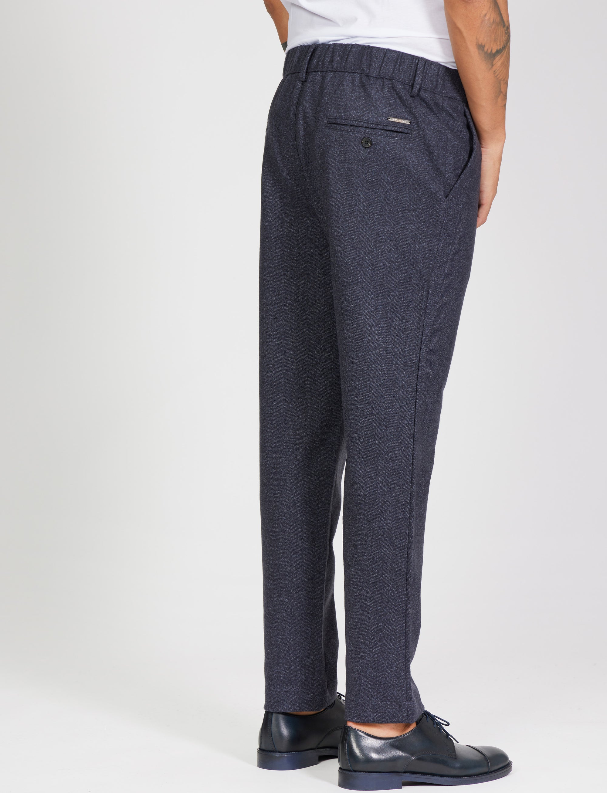 Pantalone punto Milano con micro stampa