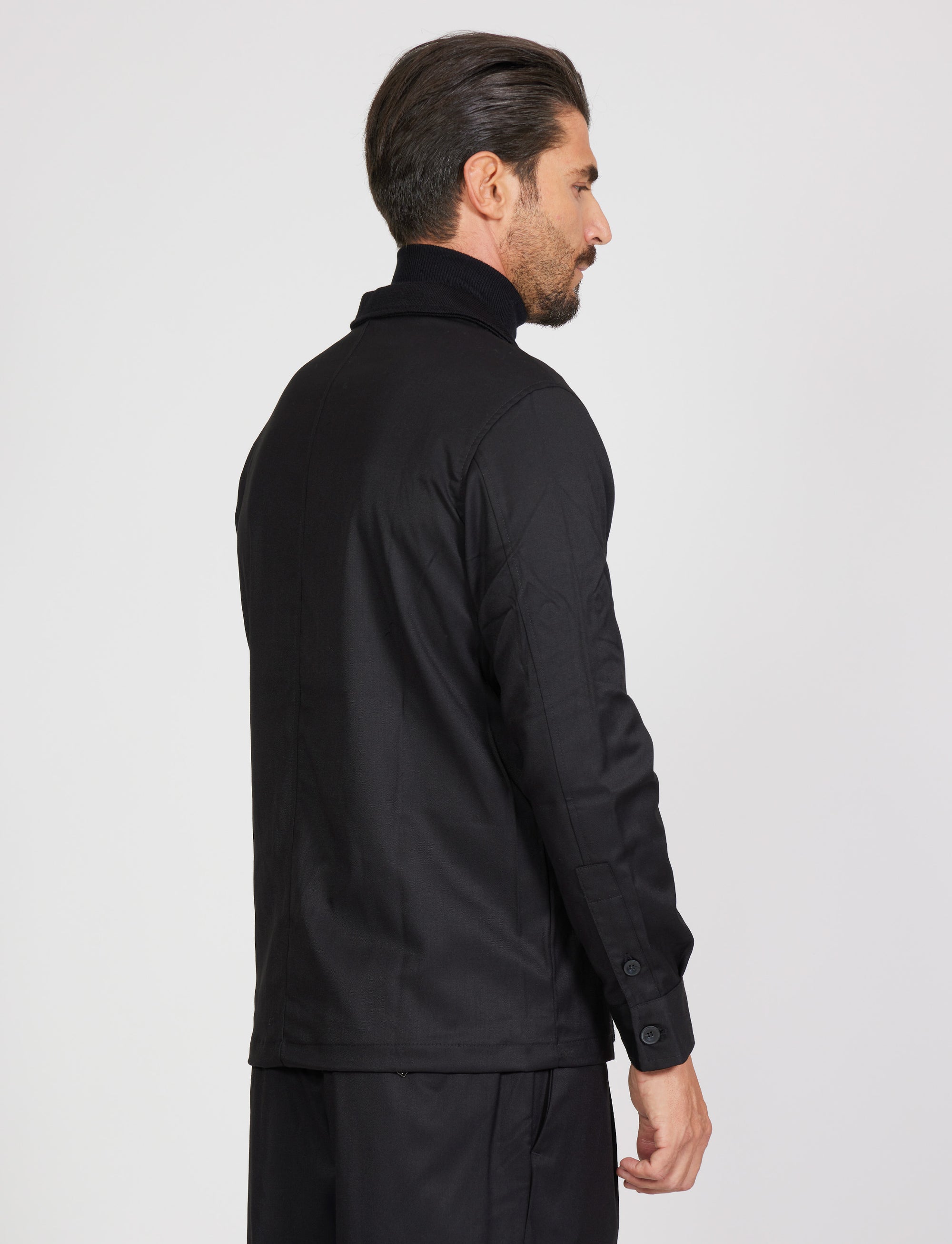 Giacca con inserti in lana