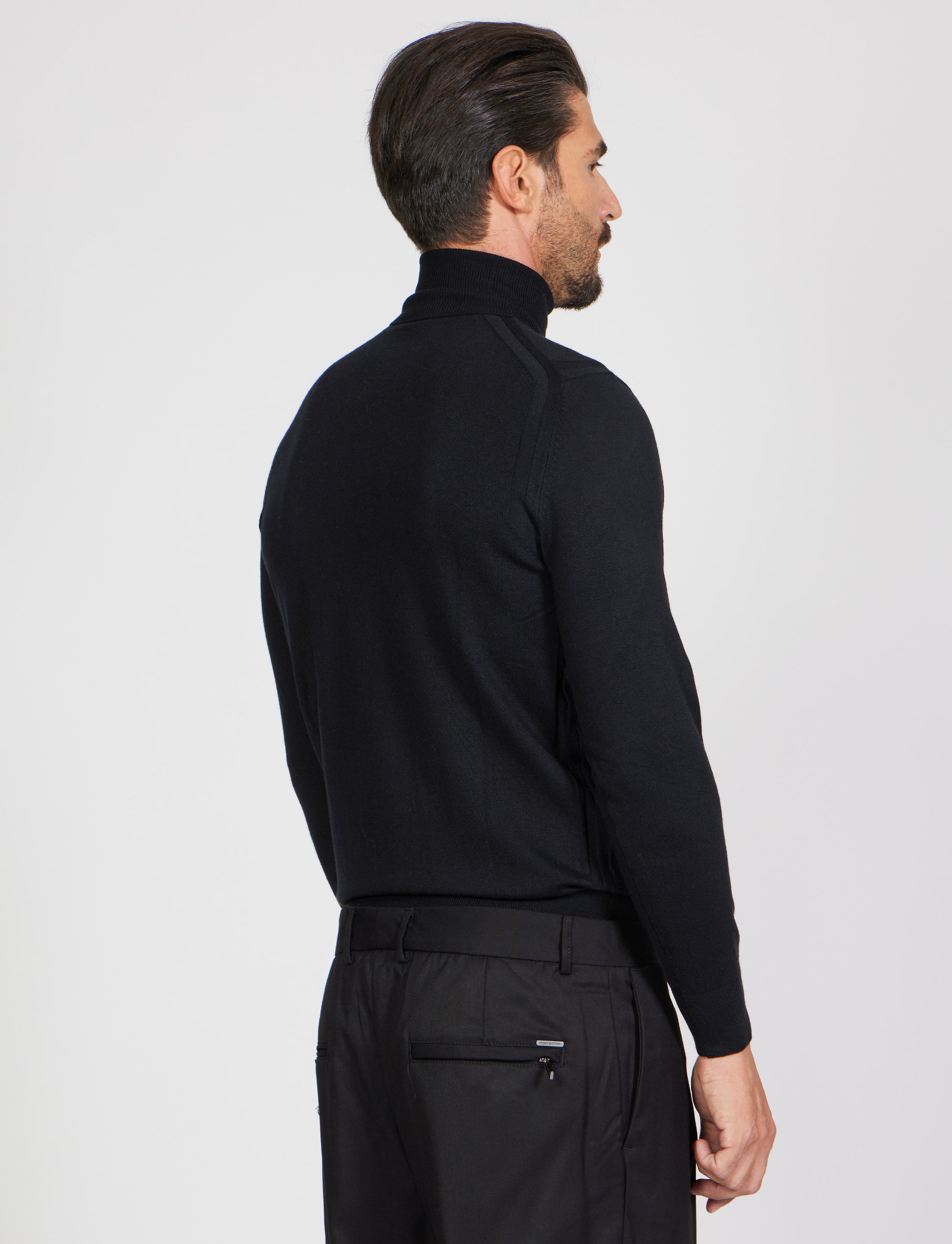 Maglia collo alto in Viscosa elastica