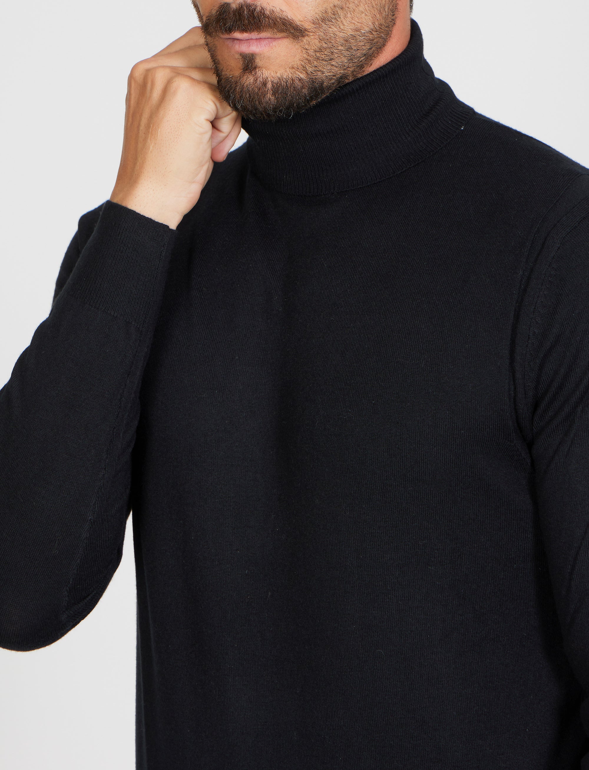 Maglia collo alto in Viscosa elastica