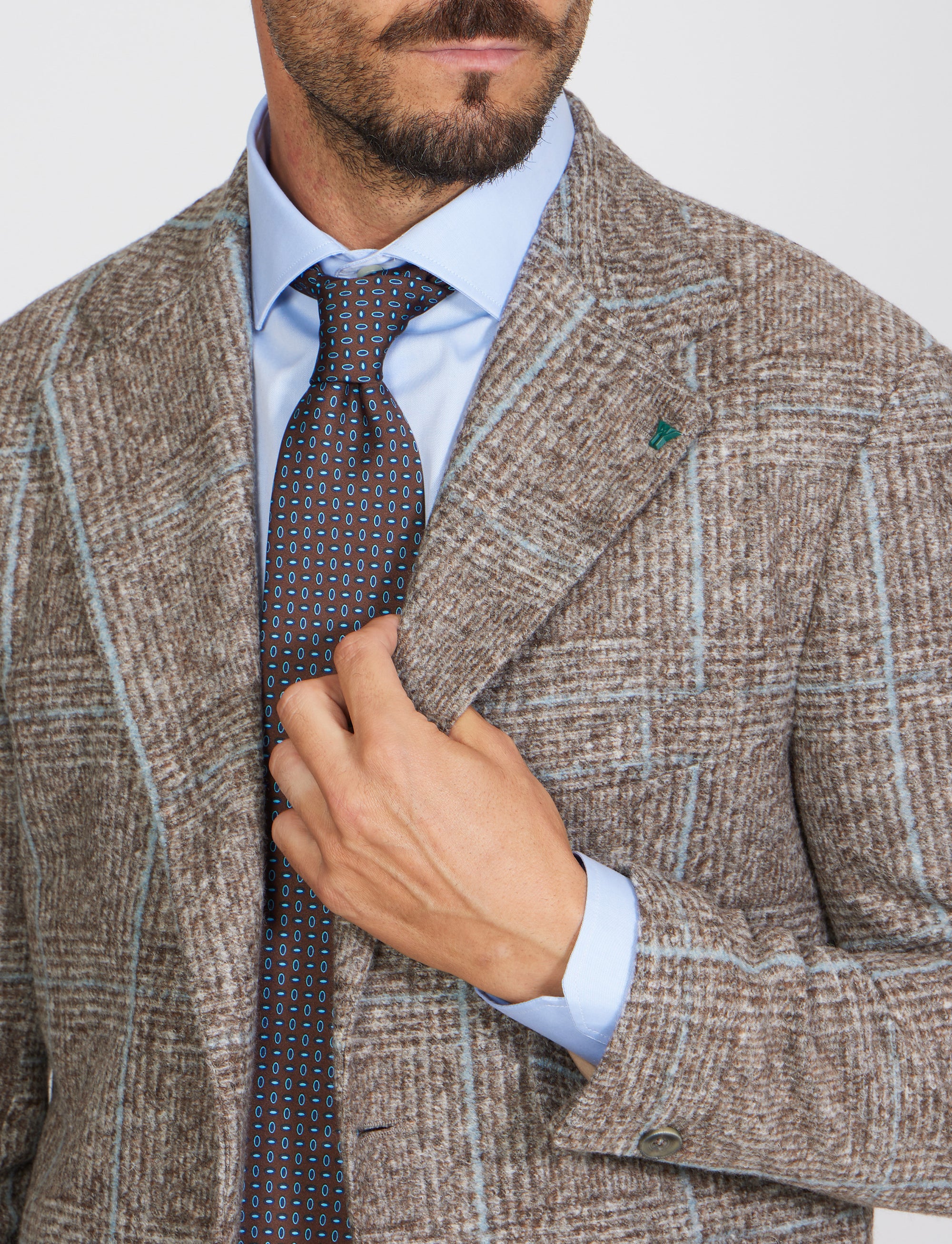 Giacca in lana a quadro