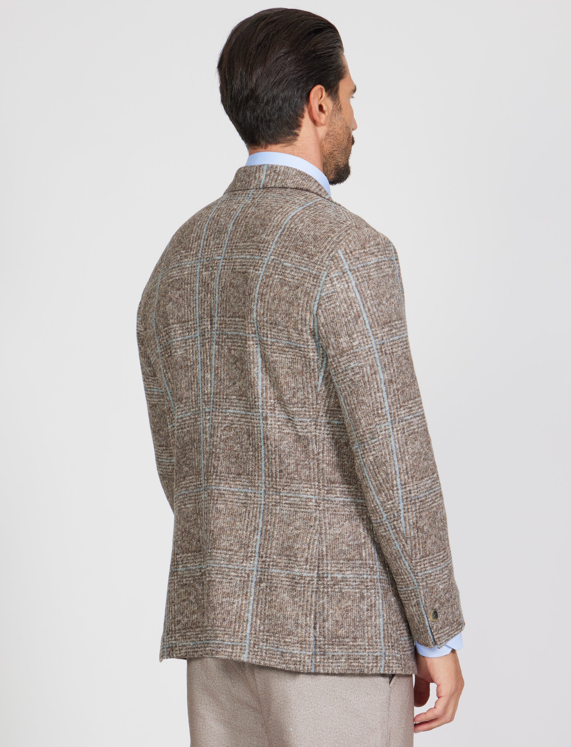 Giacca in lana a quadro