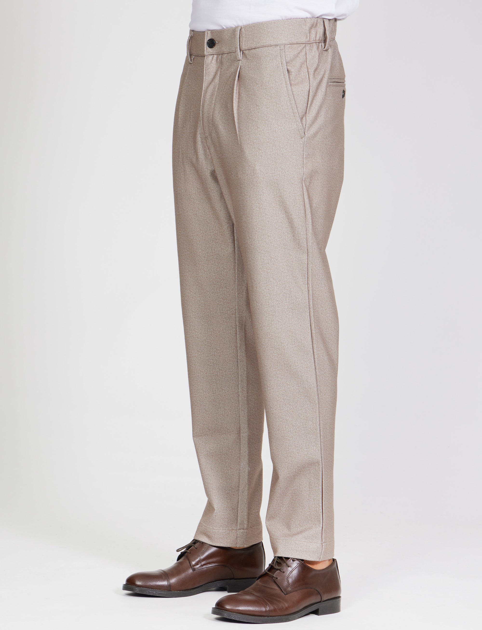 Pantalone punto Milano con micro stampa