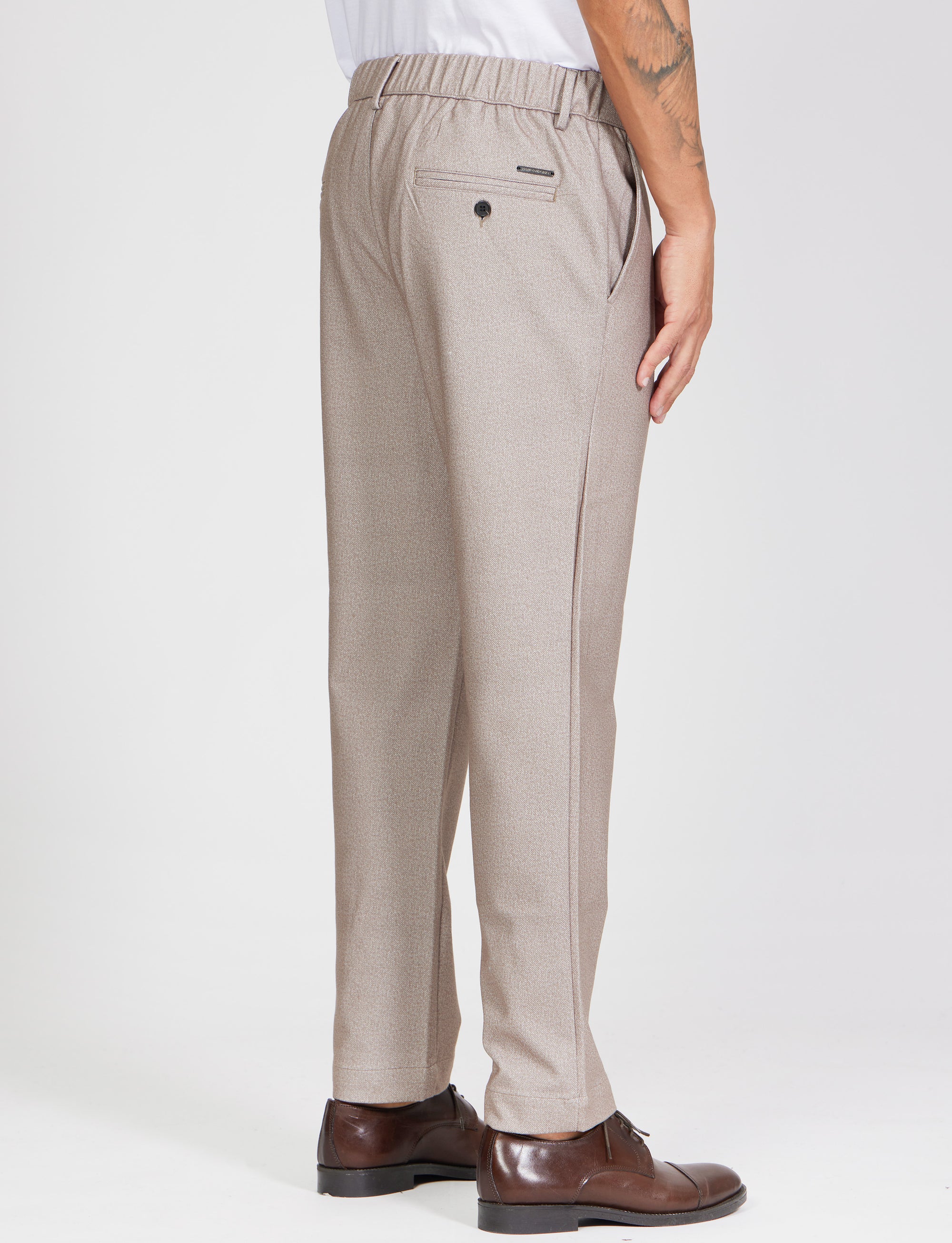 Pantalone punto Milano con micro stampa