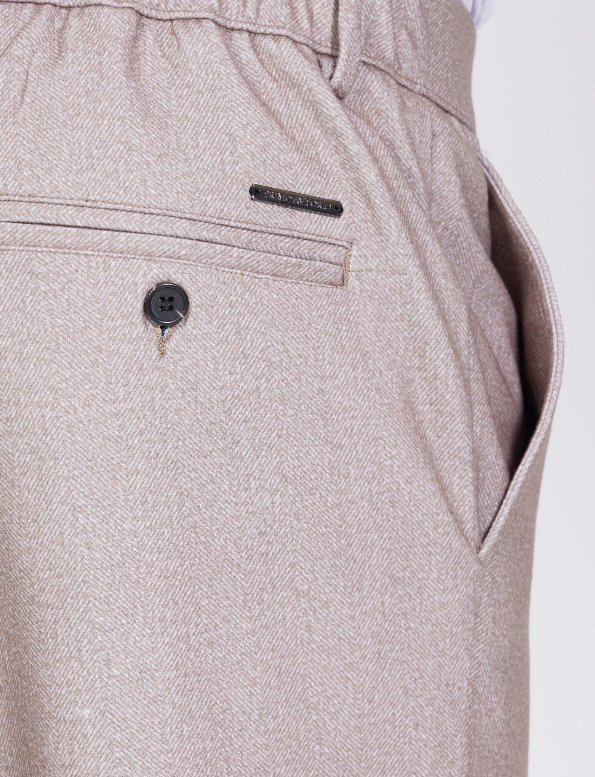 Pantalone punto Milano con micro stampa