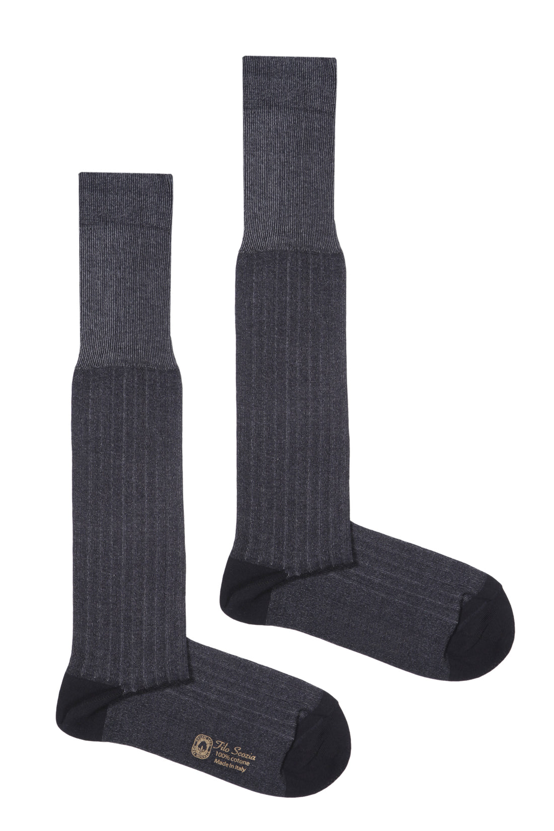 Calze Lunghe in Cotone Caldo - Blue/Grigio