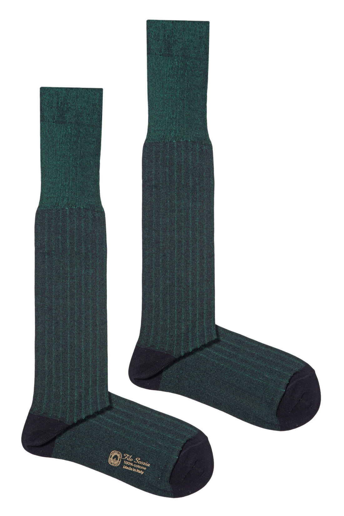 Calze Lunghe in Cotone Caldo - Blue/Verde