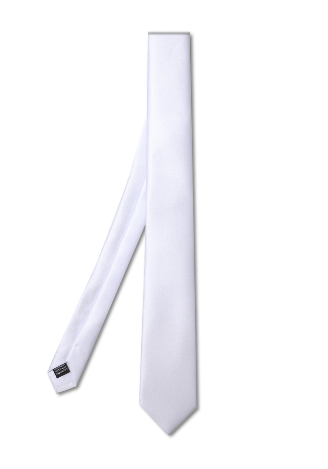 Cravatta stretta in Raso - Bianco -