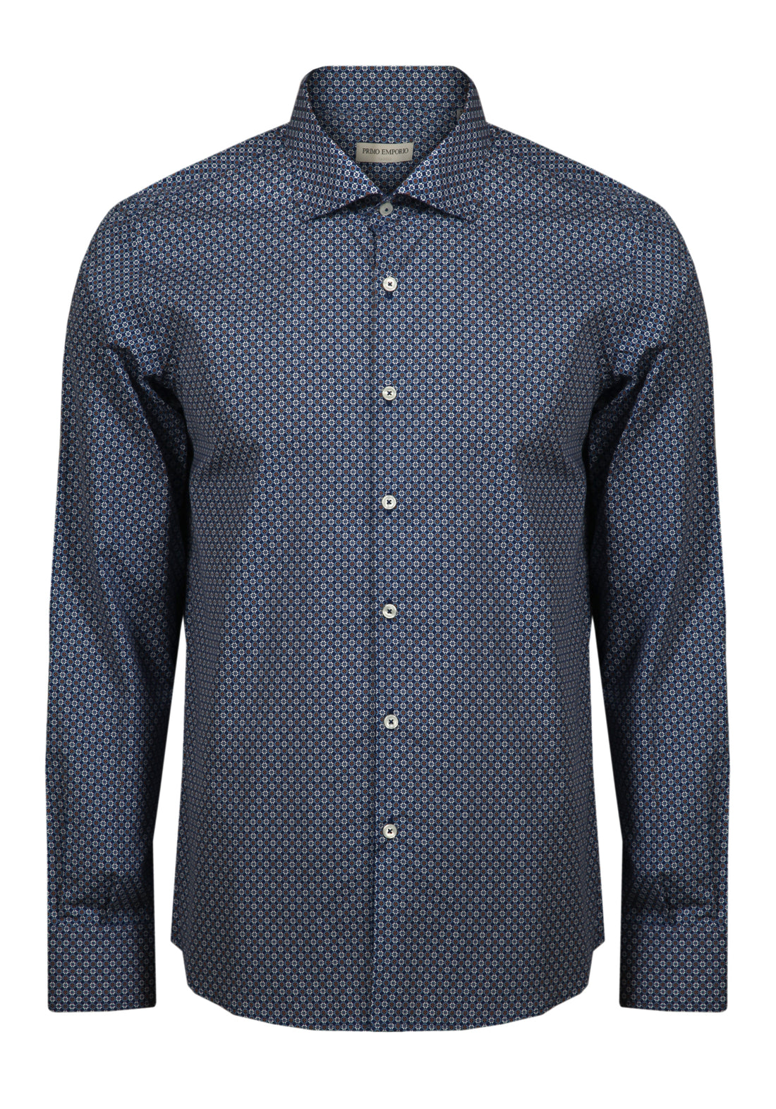Primo Emporio Camicia in Cotone Micro-Fantasia