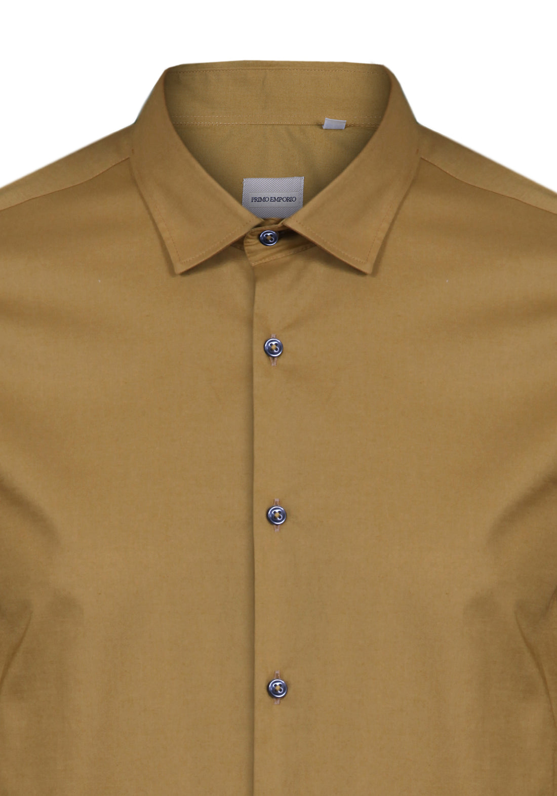 Slim Fit Shirt with French Collar -Mustard-