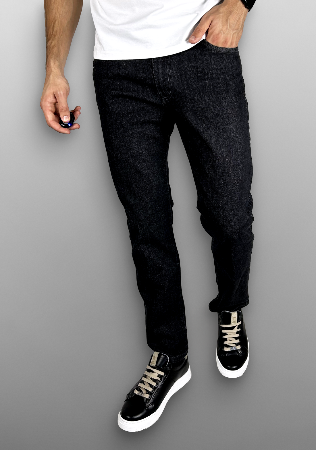 Jeans Regular lavaggio Nero