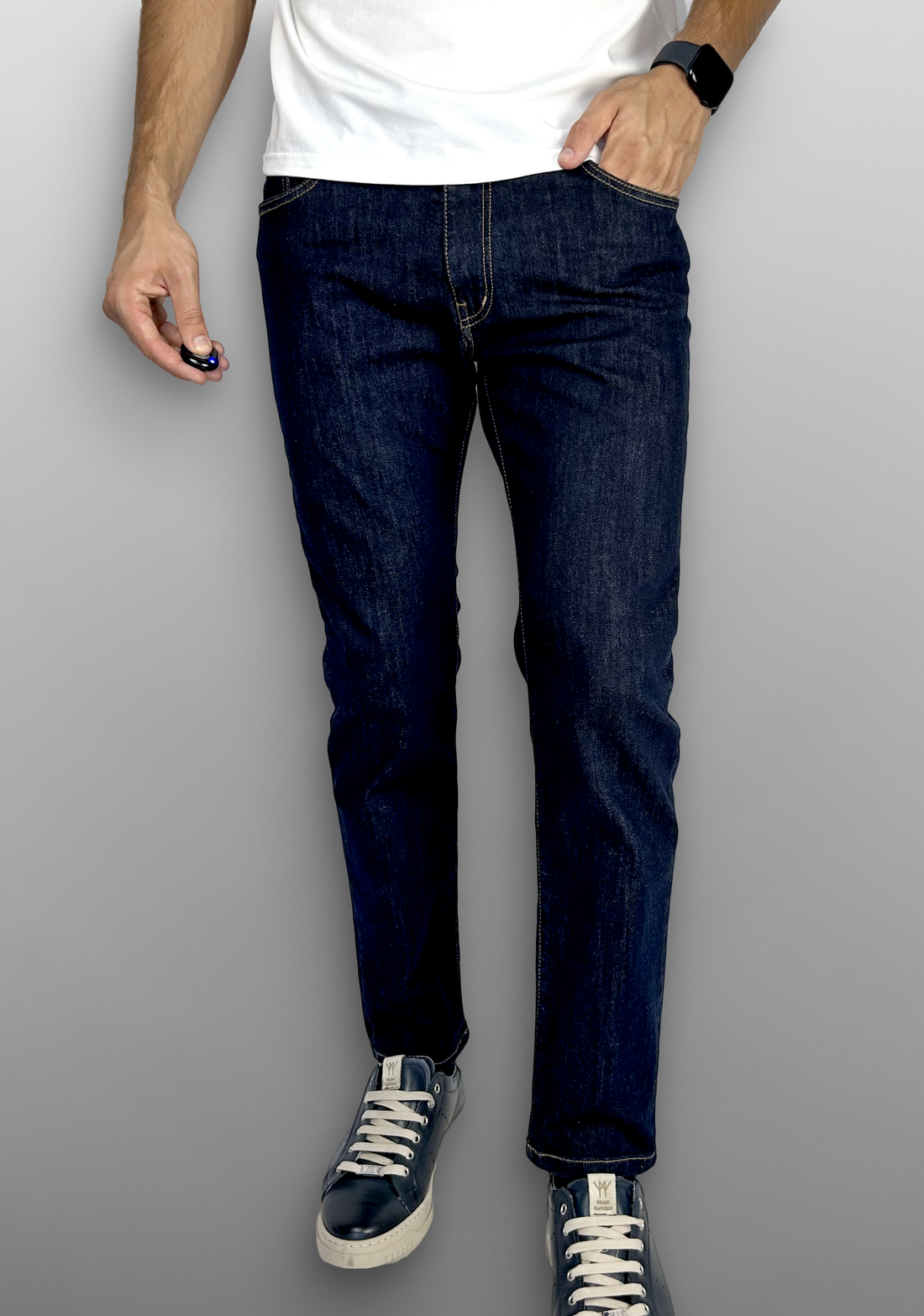 Jeans regular lavaggio zero