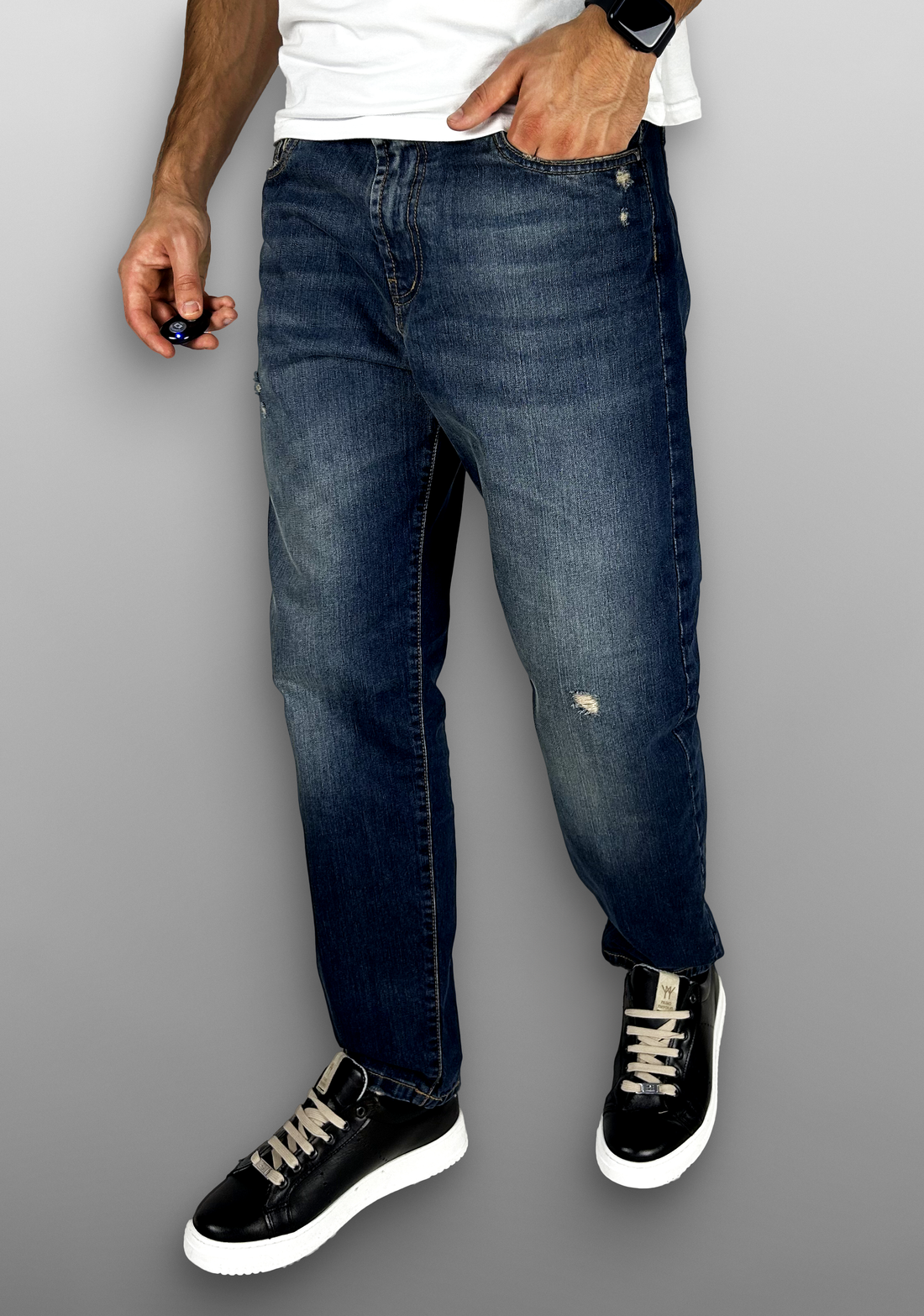 Jeans Lavaggio slavato gamba larga