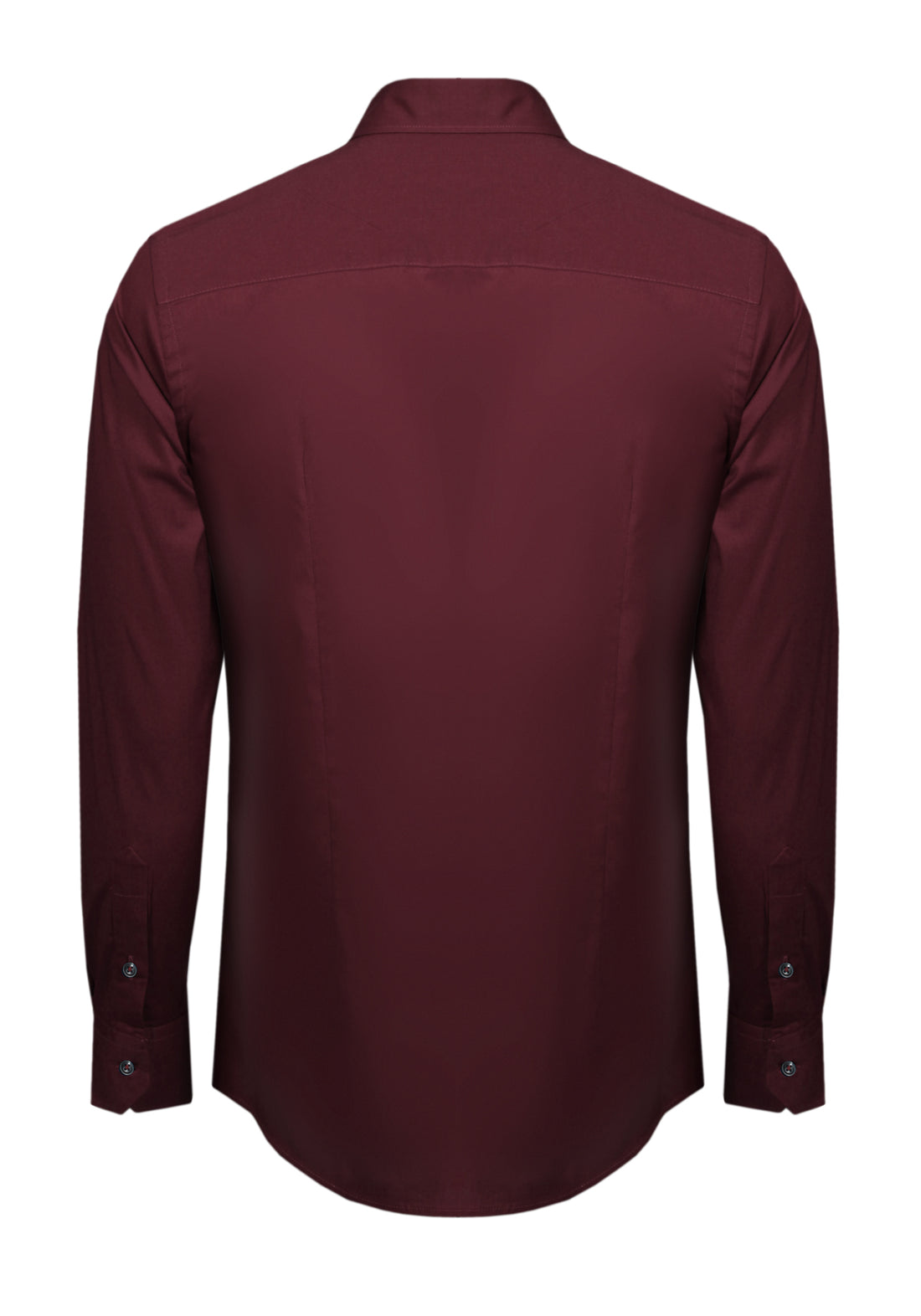 Slim Fit French Collar Shirt -Burgundy-