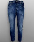 Jeans regular lavaggio medio usurato