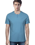 Half sleeve T-shirt with buttons