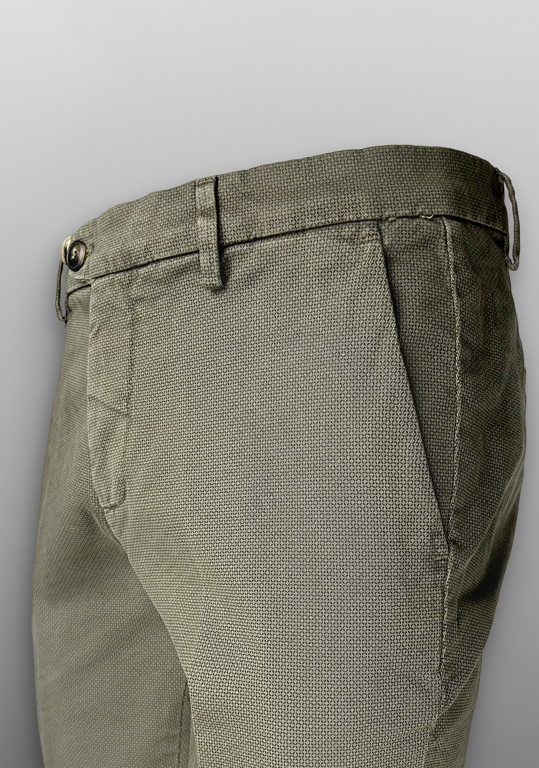 Pantalone Chinos Cotone caldo con micro Stampa