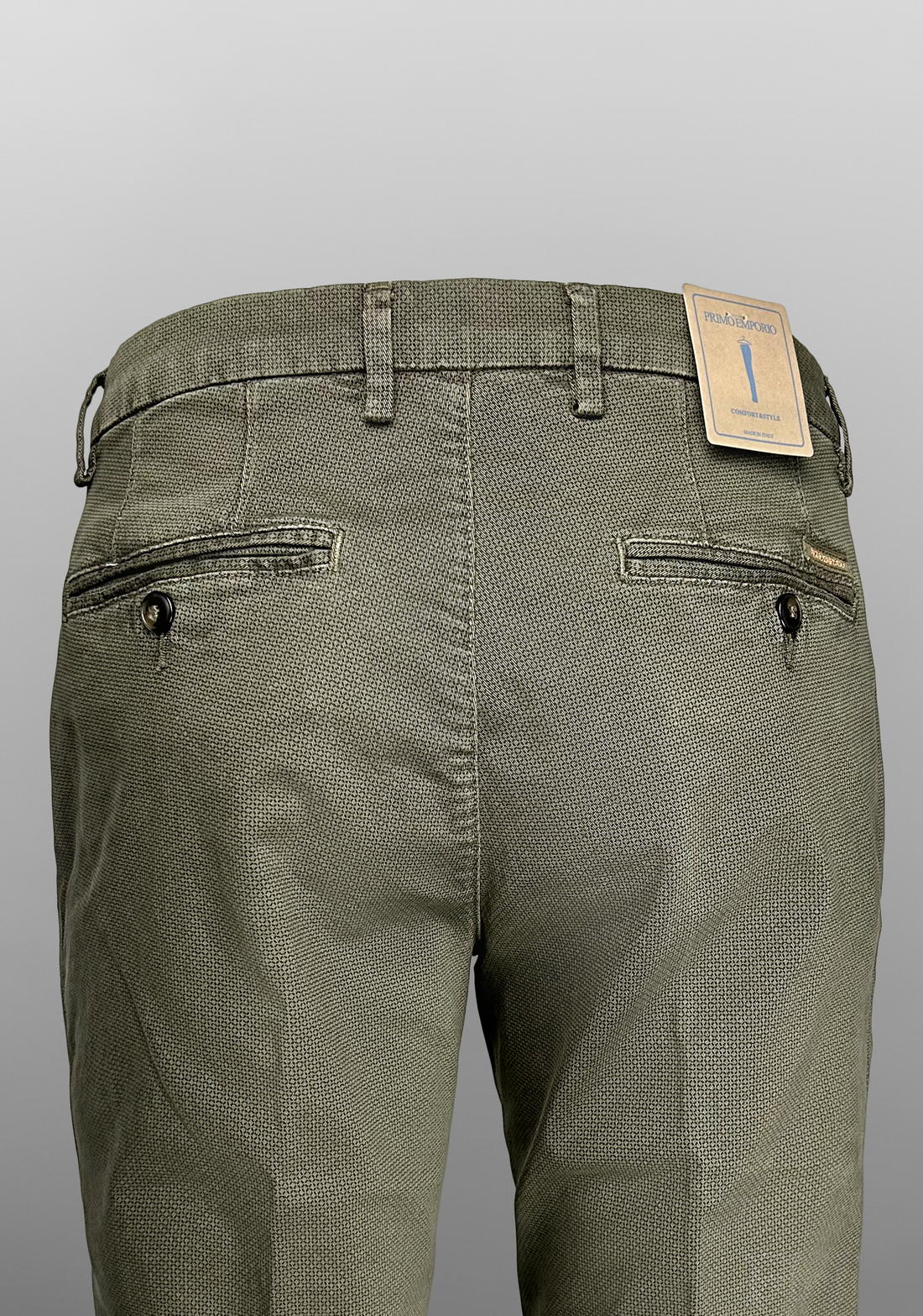 Pantalone Chinos Cotone caldo con micro Stampa