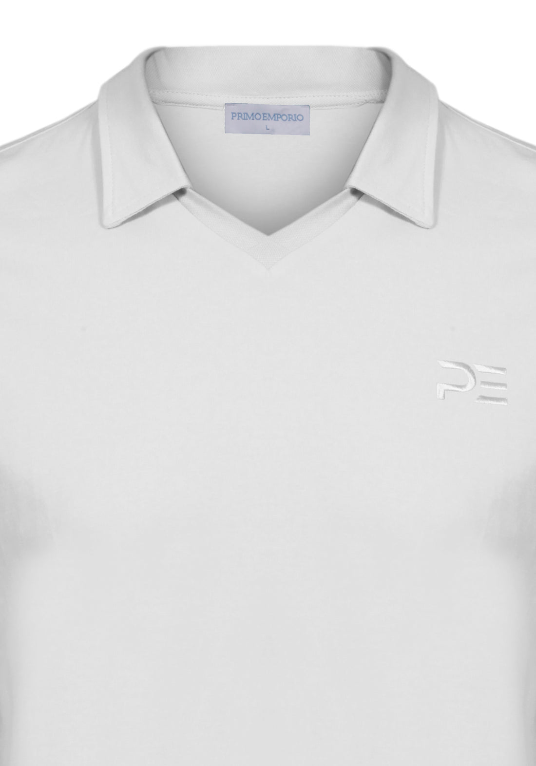 Half-sleeved polo shirt with embroidered logo