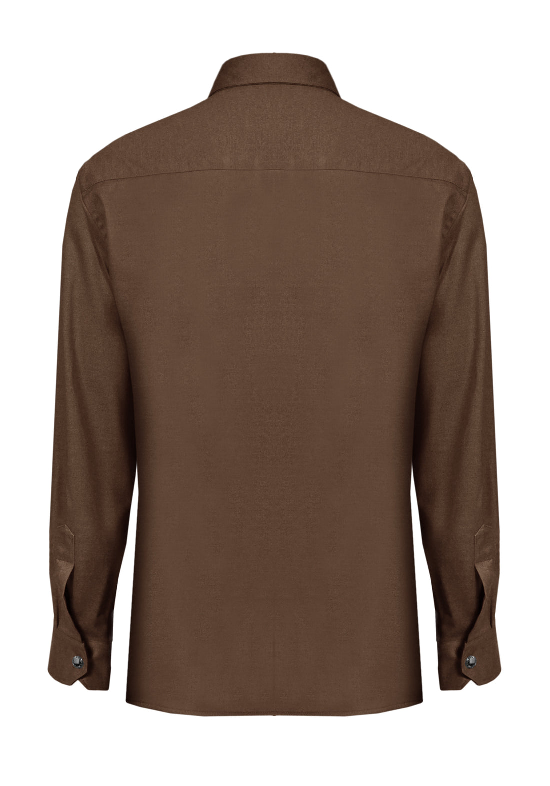 Shirt with snap buttons -Tobacco-