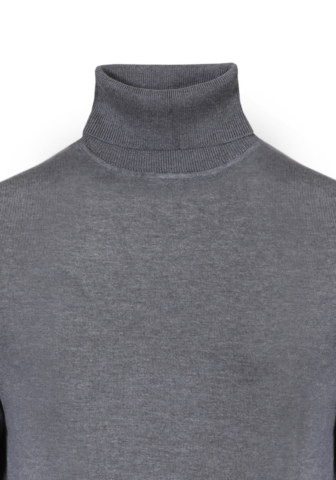 Elastic viscose turtleneck sweater - Grey