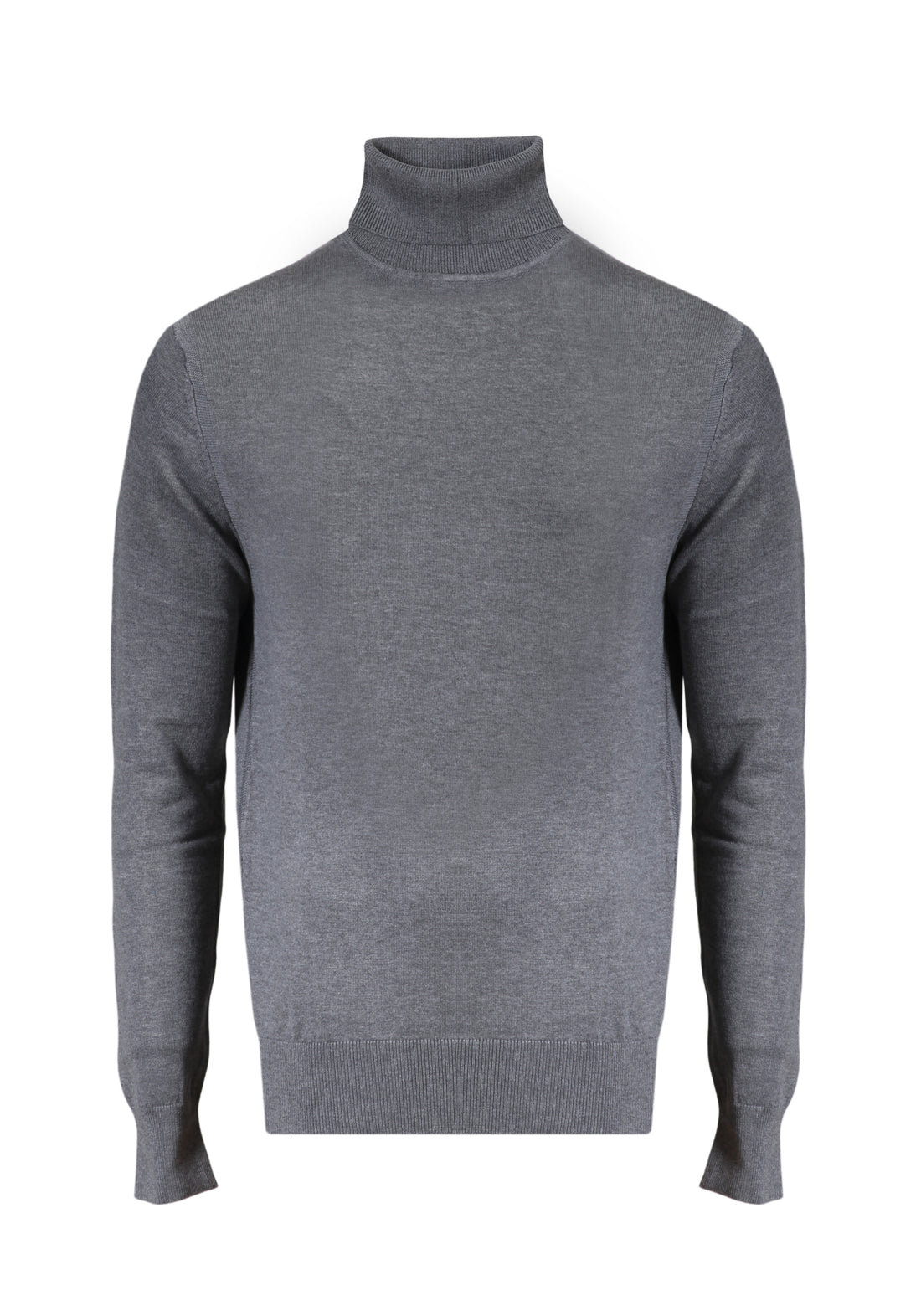 Elastic viscose turtleneck sweater - Grey