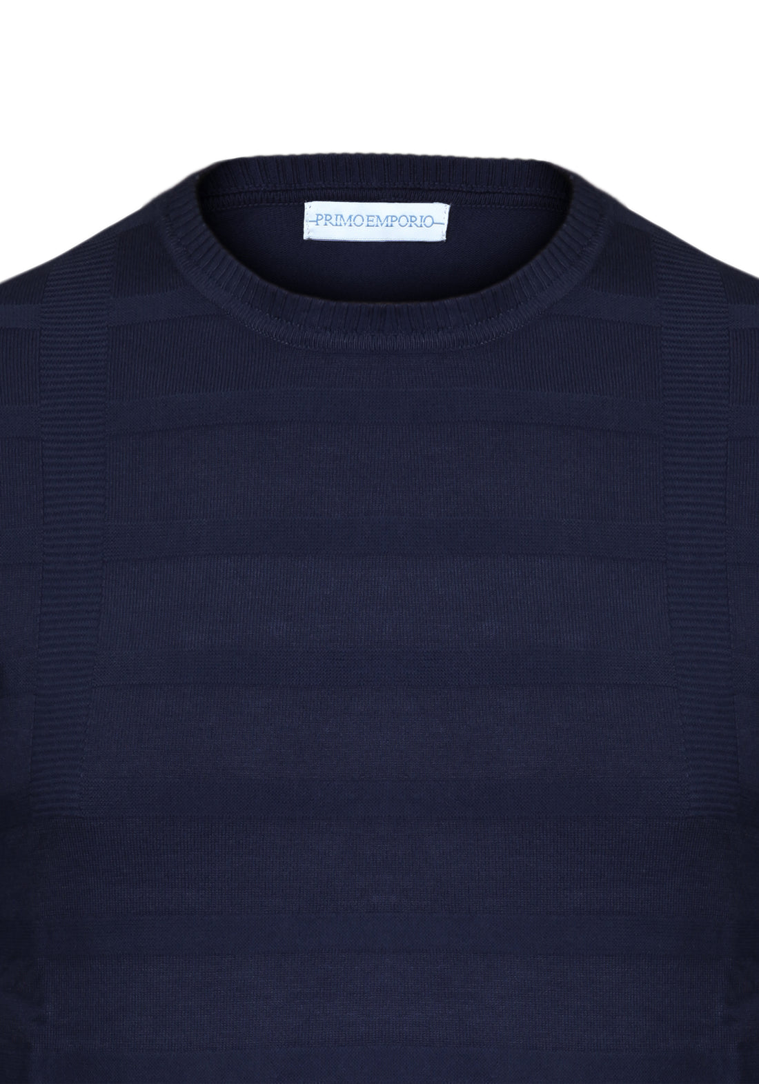 Elastic round neck sweater in Viscose - Blue