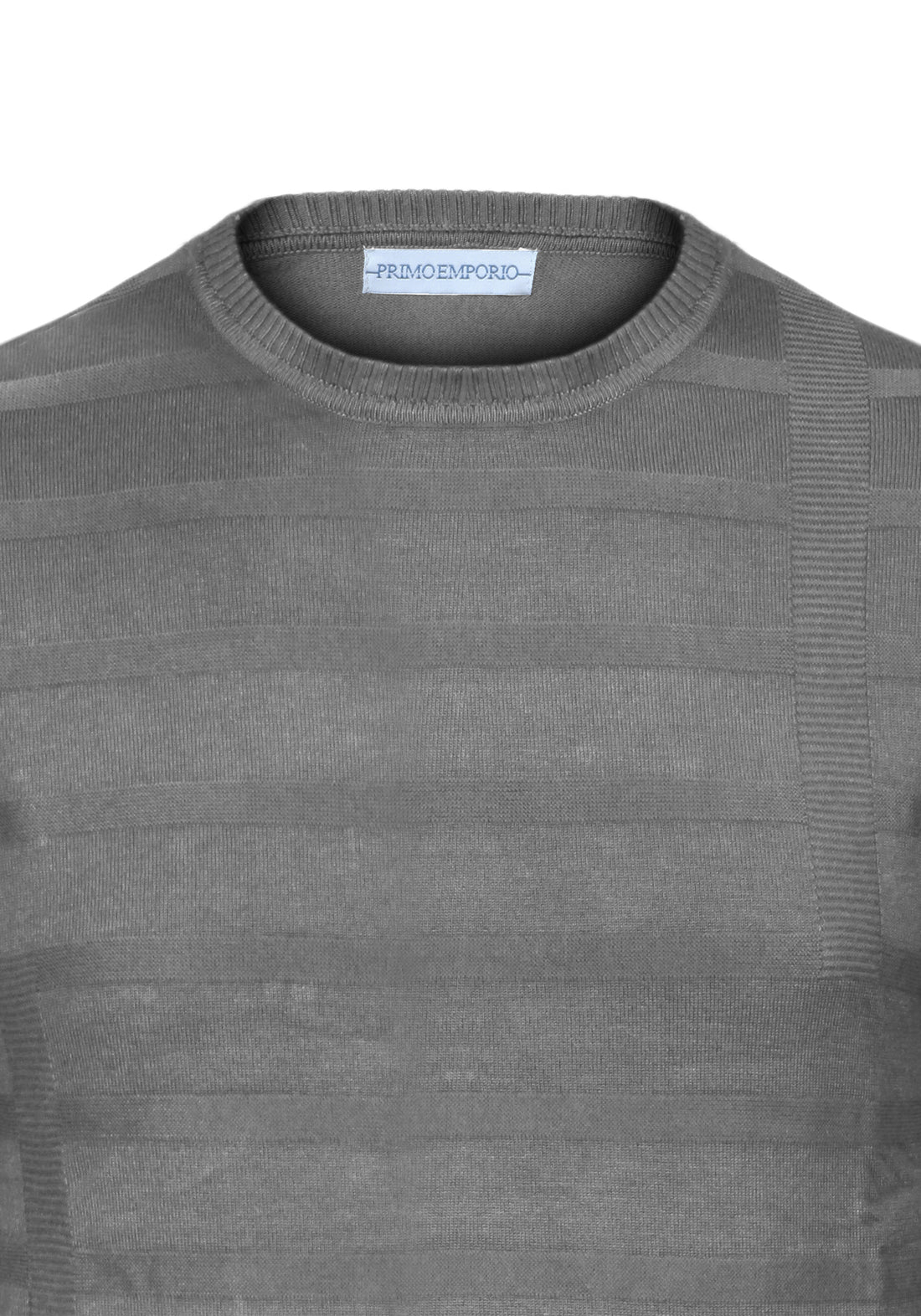 Elastic round neck sweater in Viscose - Grey