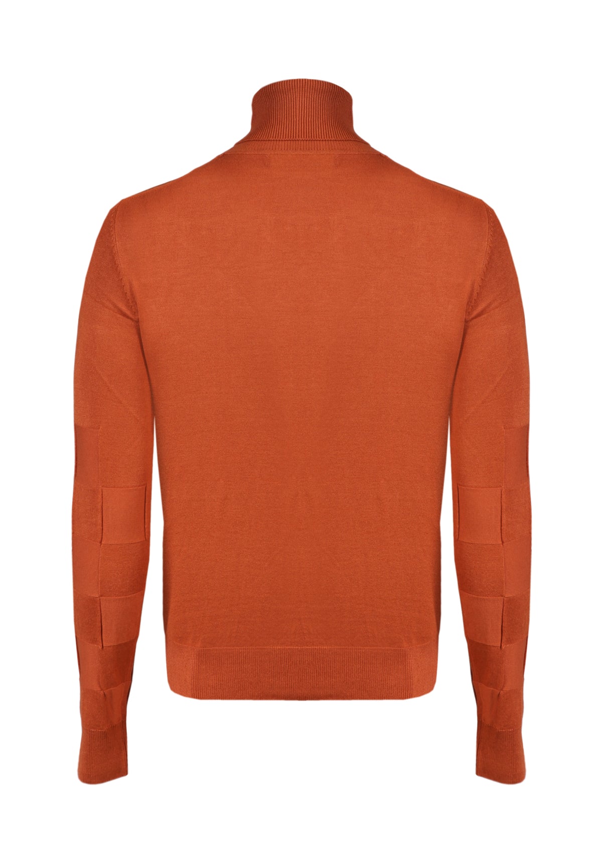 Elastic up -and -high neck viscose shirt - brick