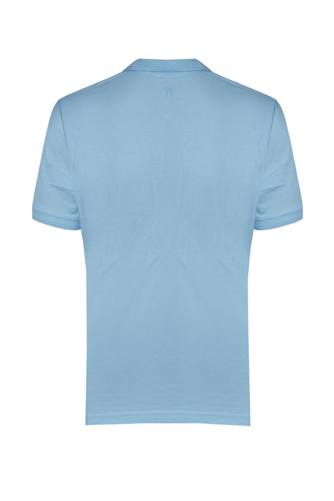 Buttonless Polo Shirt in Cotton - Light Blue
