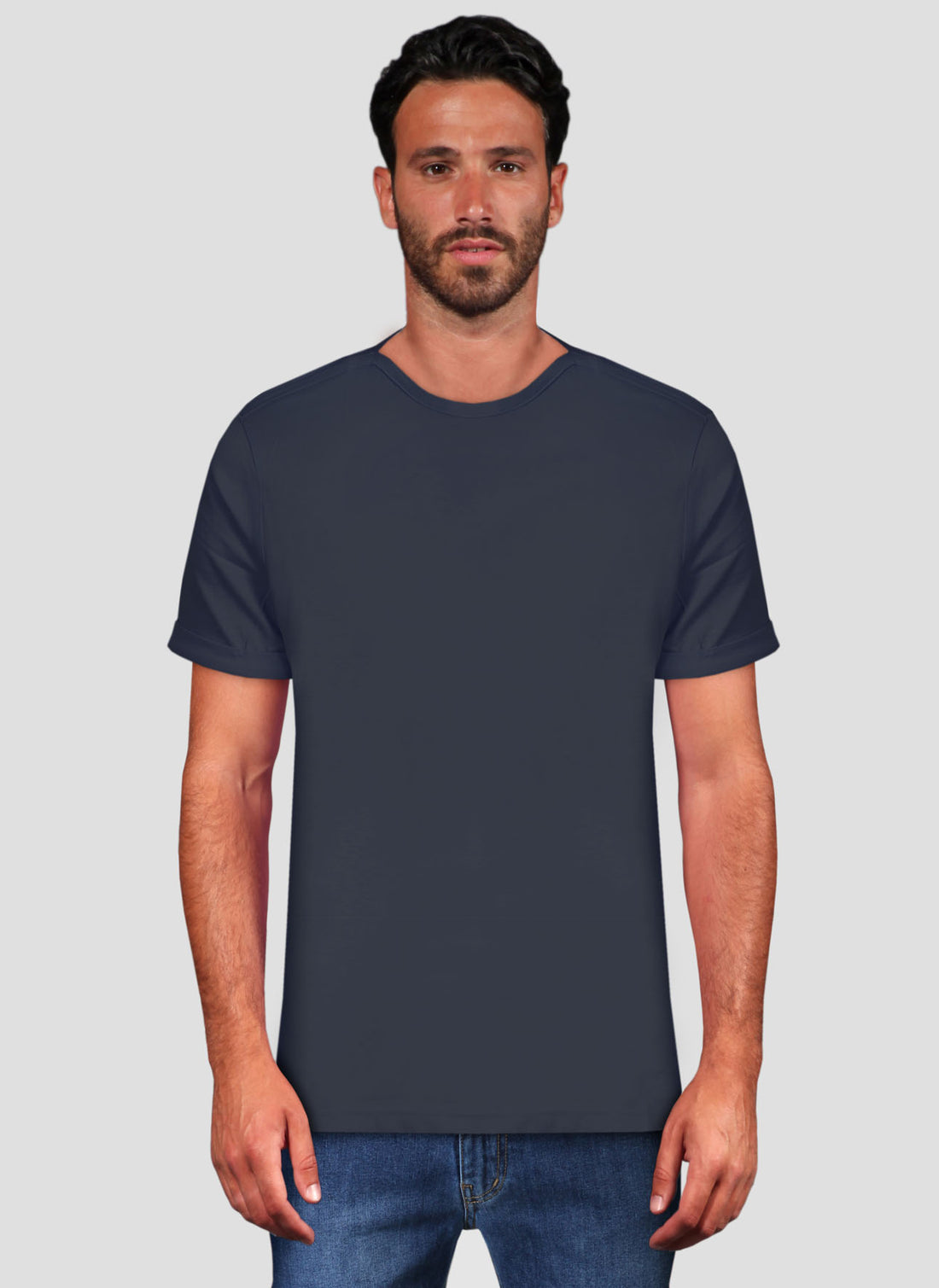 T-Shirt Mezza Manica Collo a Barca - Blue