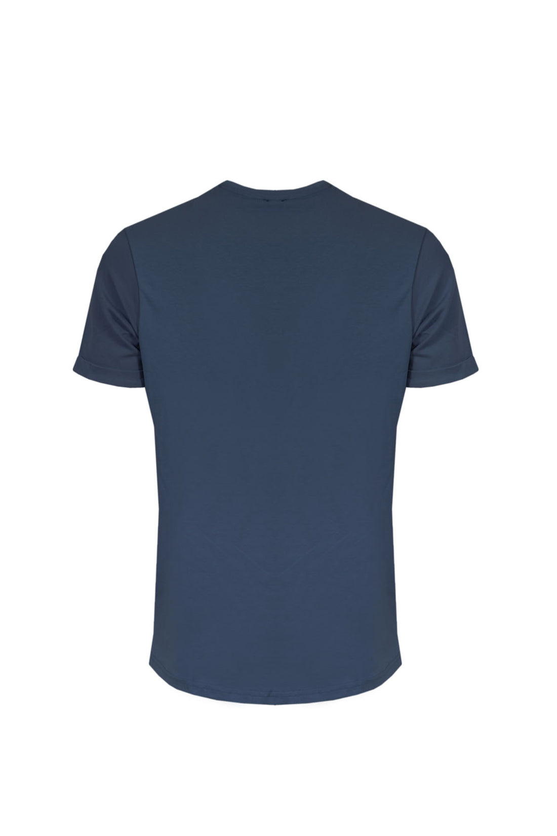T-Shirt Giro Collo Doppio Tessuto - Blue