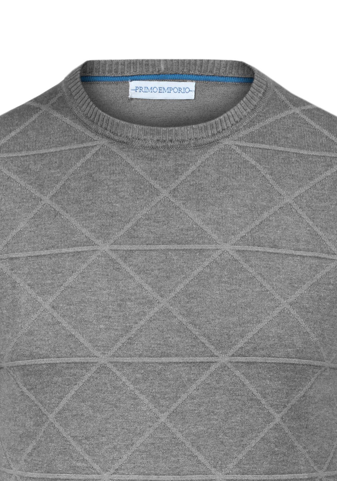 Round neck sweater in elastic viscose - Grey