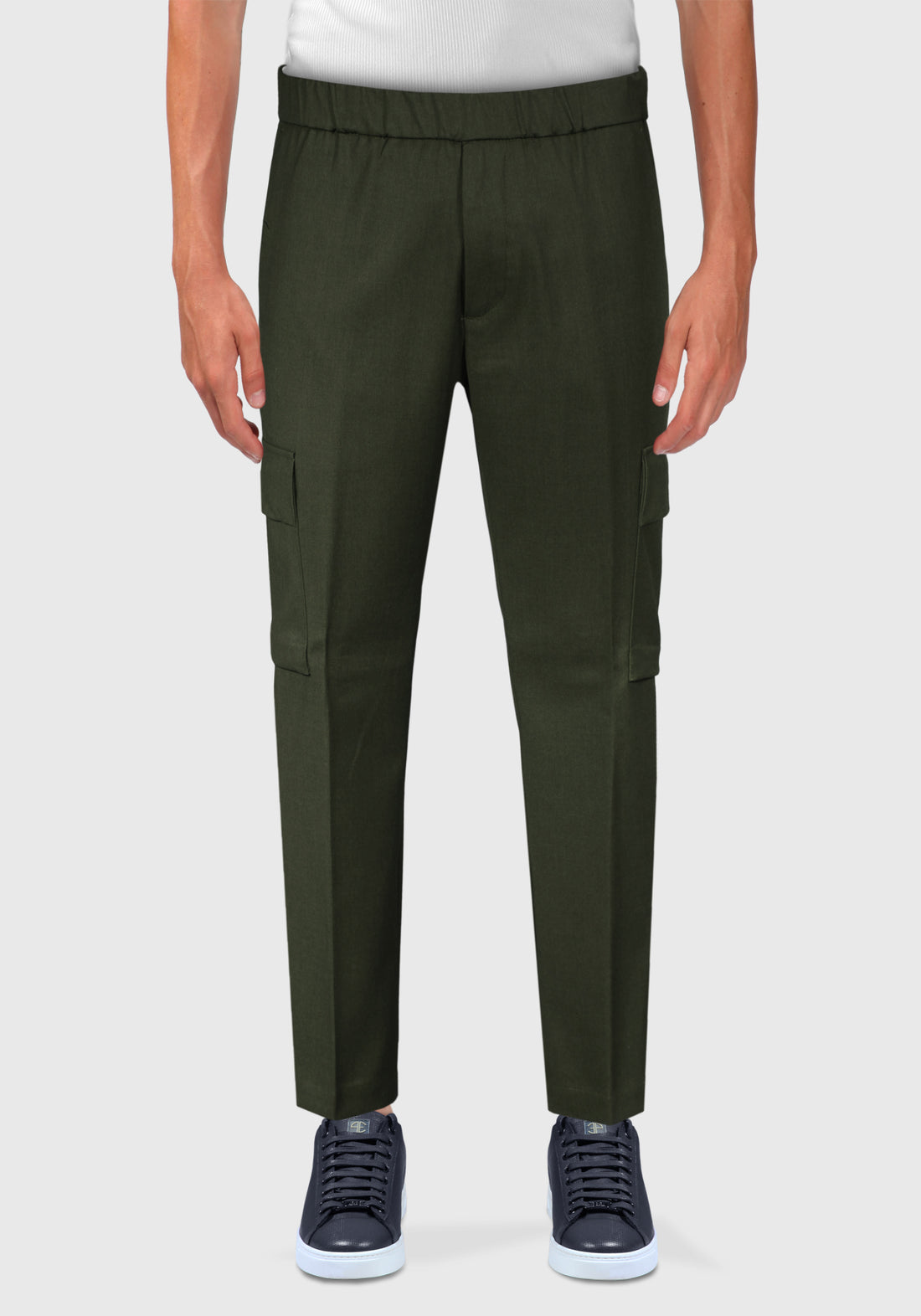 Pantalone fresco Lana con Tascone laterali - Militare