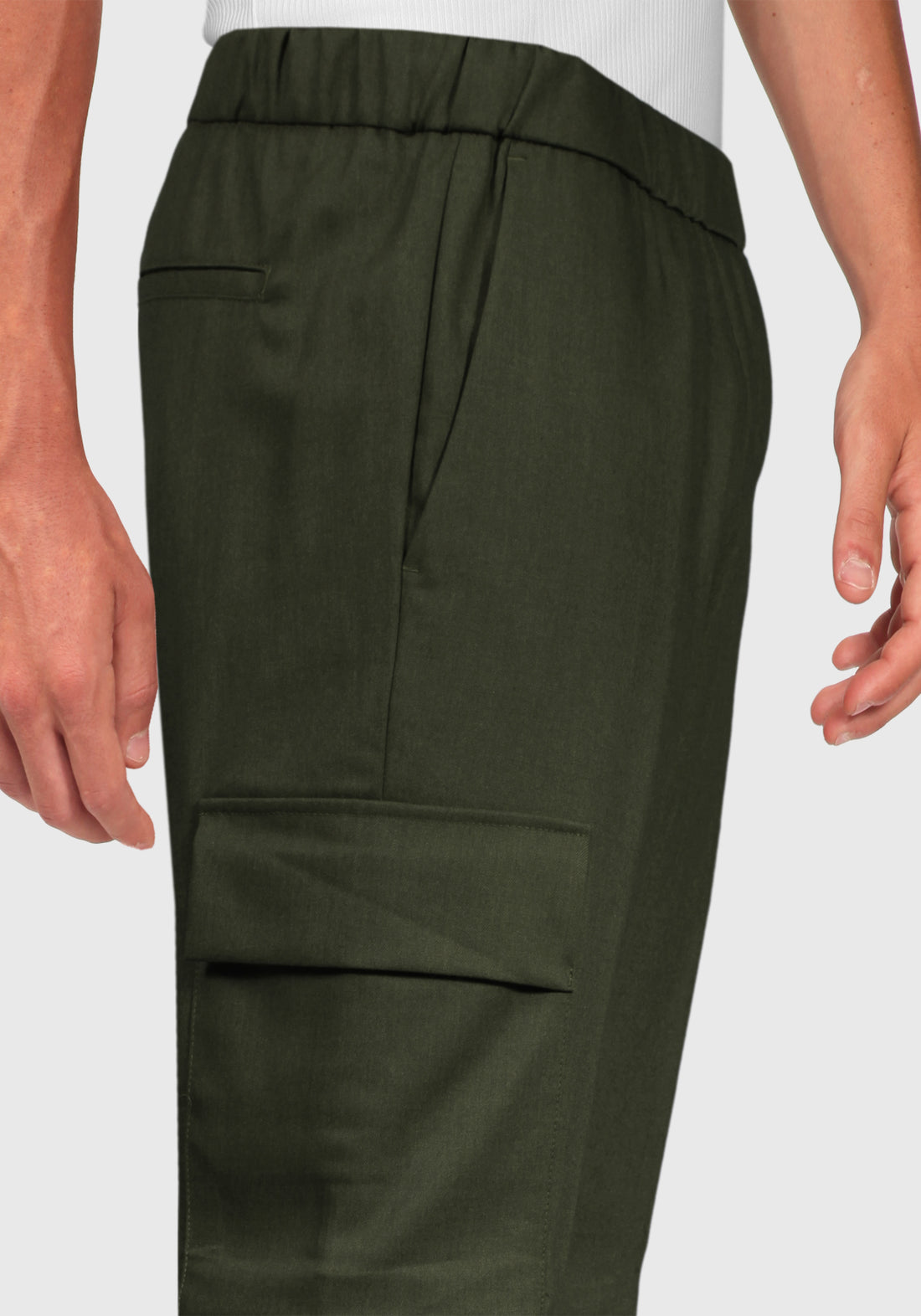 Pantalone fresco Lana con Tascone laterali - Militare