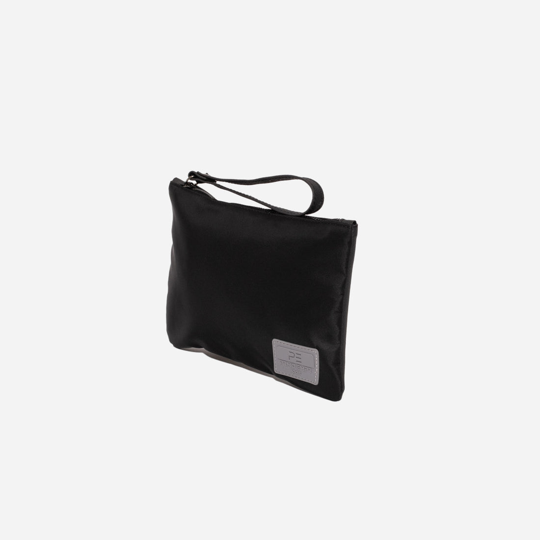 Nylon and Leather Clutch - Black