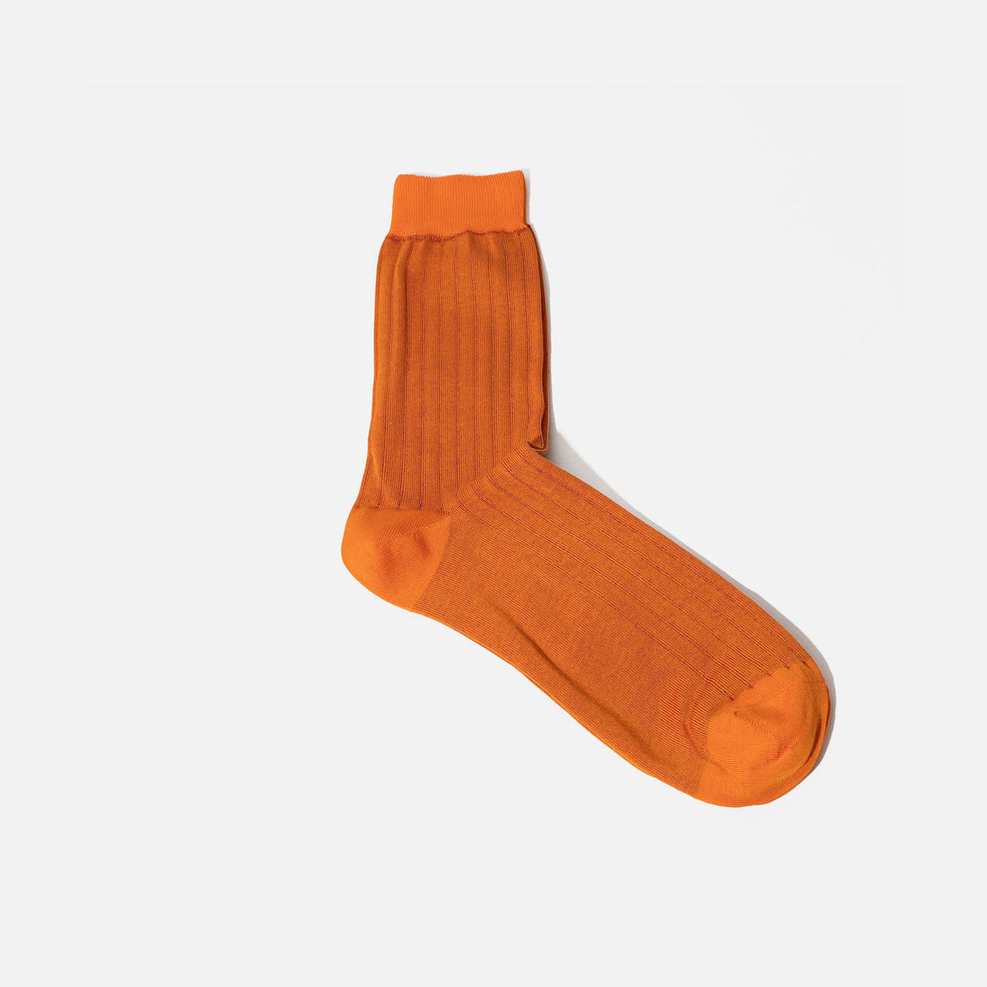 Ribbed Cotton Sock - Orange