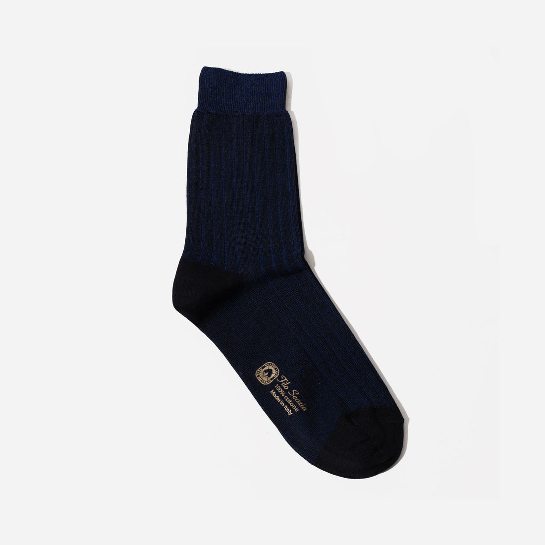 Ribbed Cotton Socks - Blue