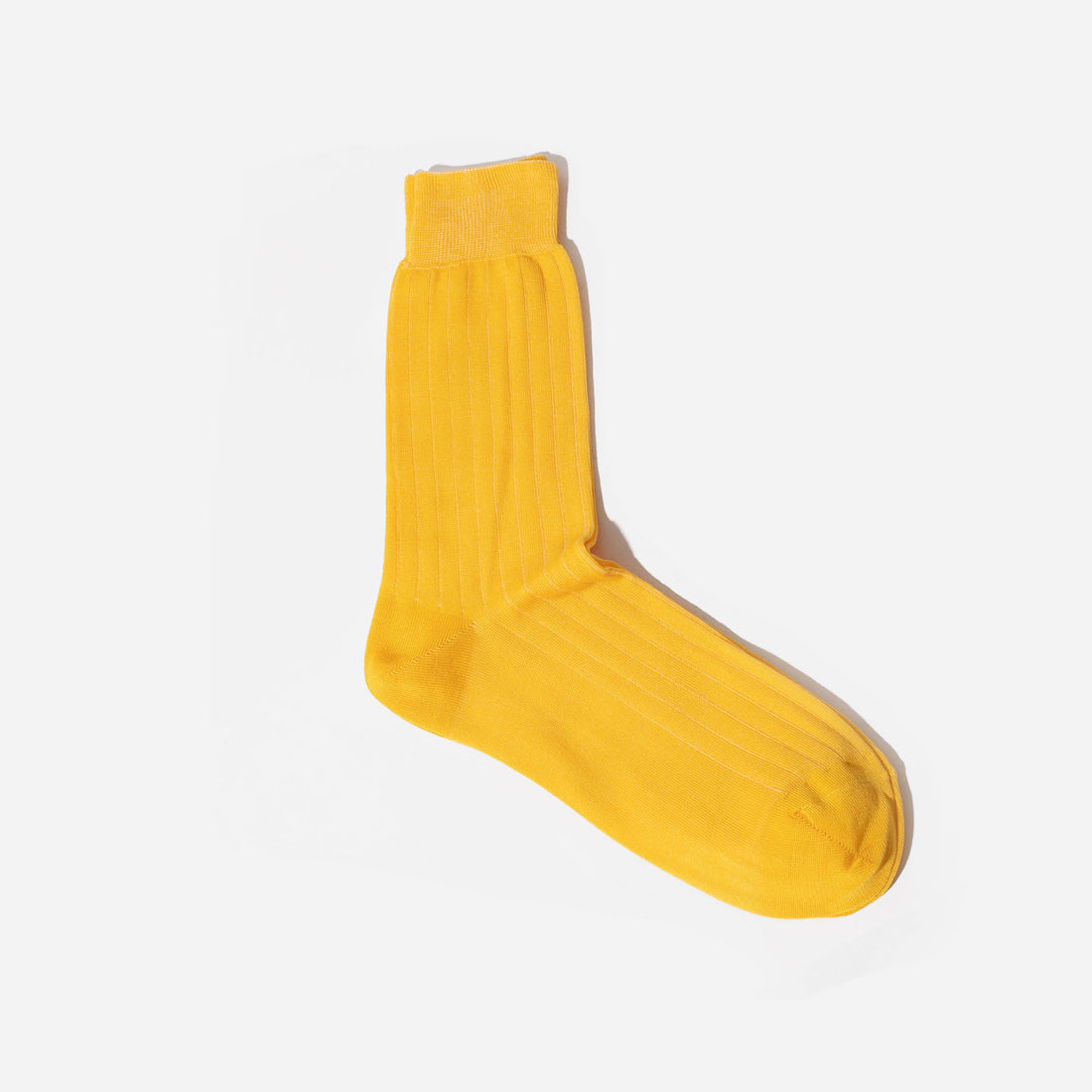 Ribbed Cotton Sock - Yellow