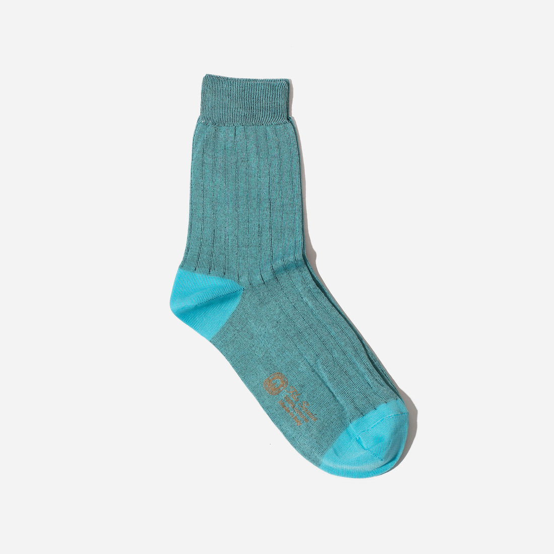 Ribbed Cotton Sock - Turquoise