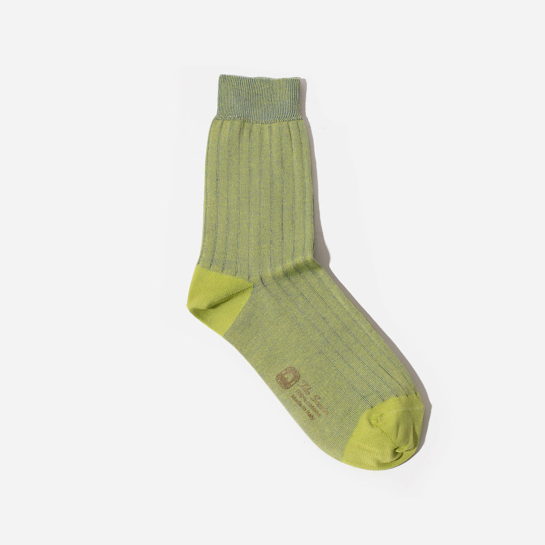 Ribbed Cotton Sock - Green