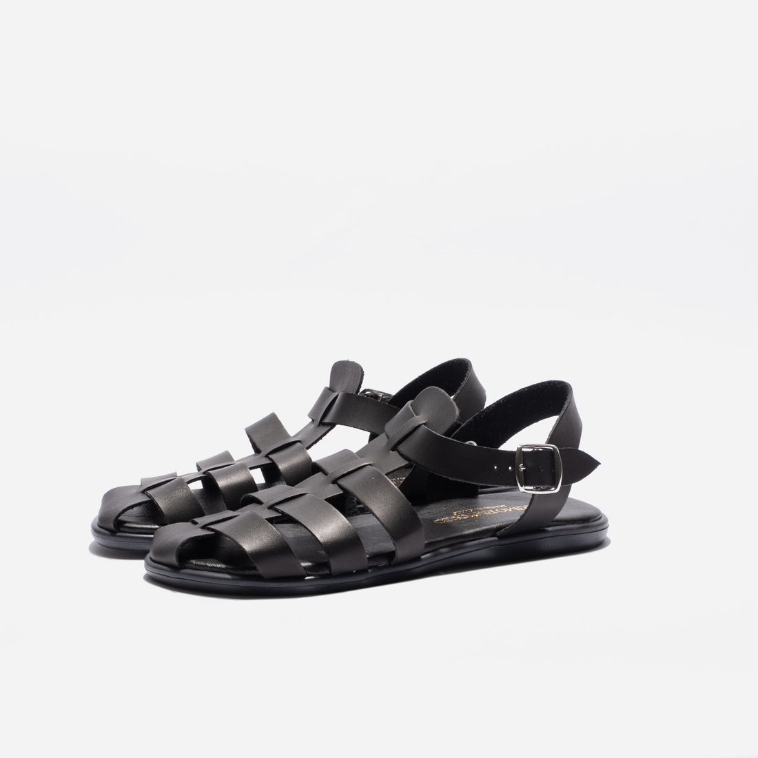 Sandal with three bands - Black