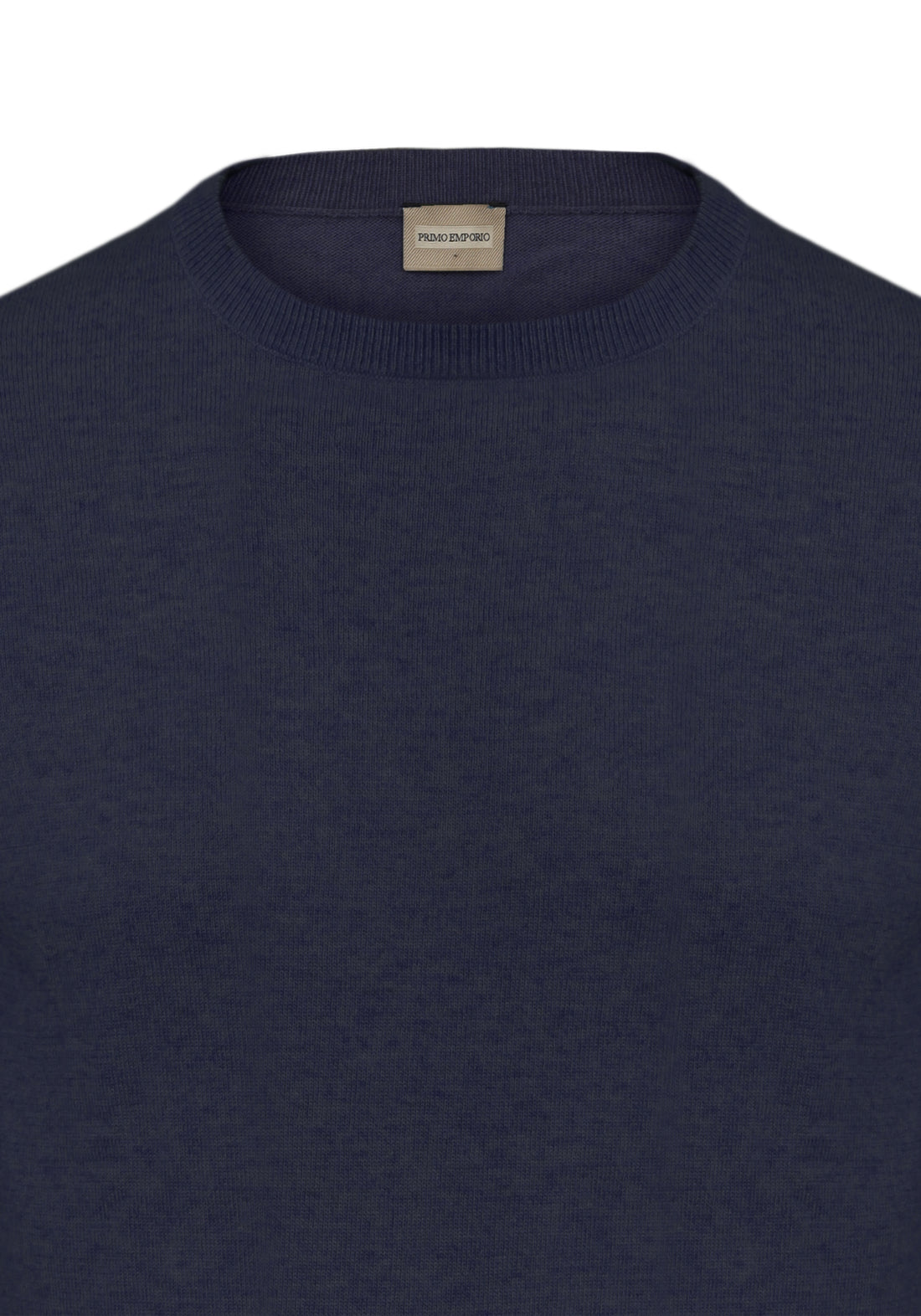 Wool &amp; Cashmere Round Neck Sweater - Blue -