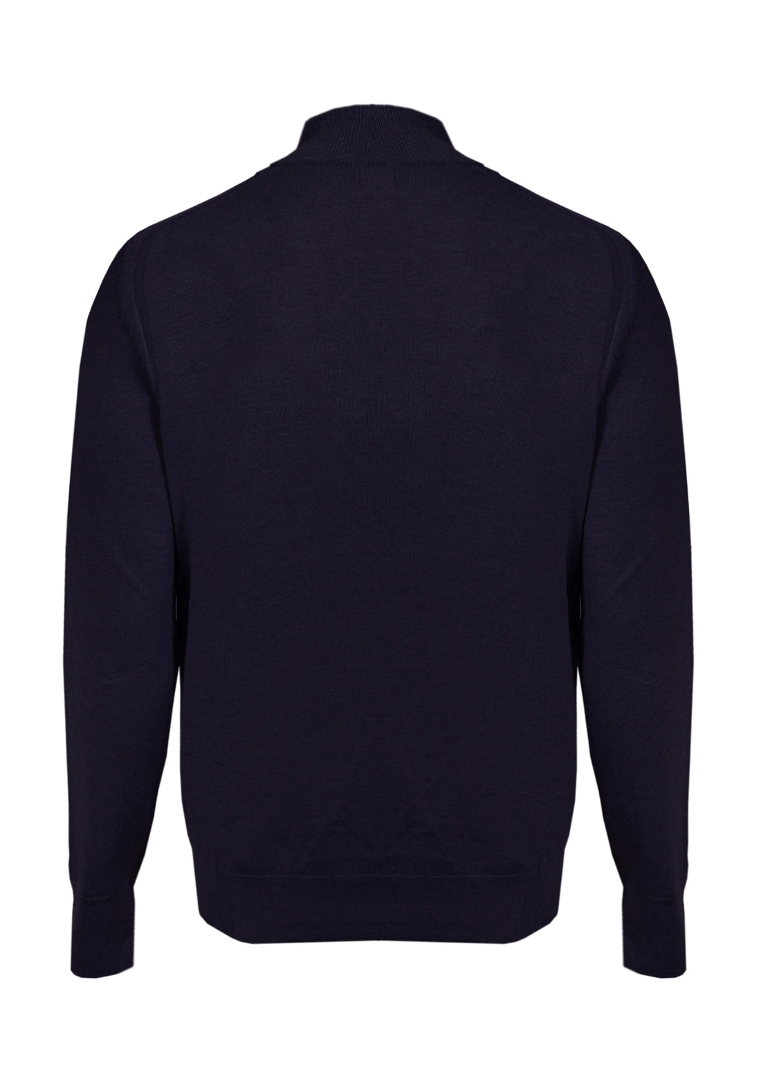 Half Zip Sweater in Viscose Wool -Blue-