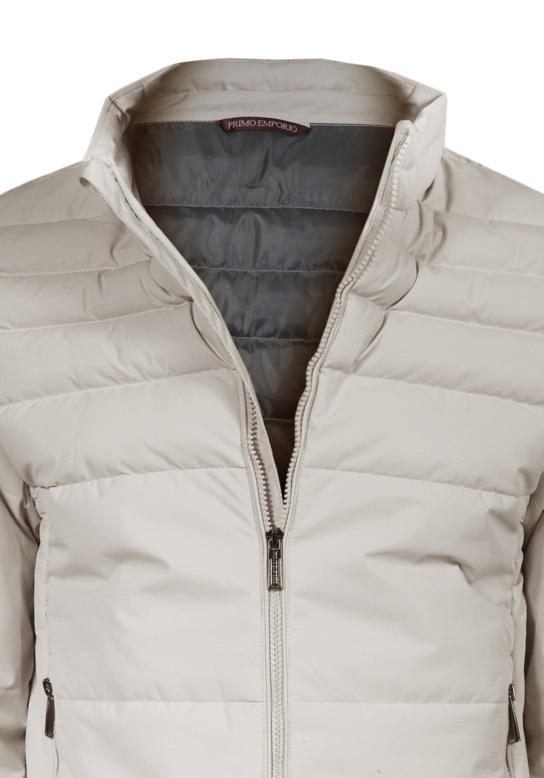 Short down jacket with zip closure - Beige -